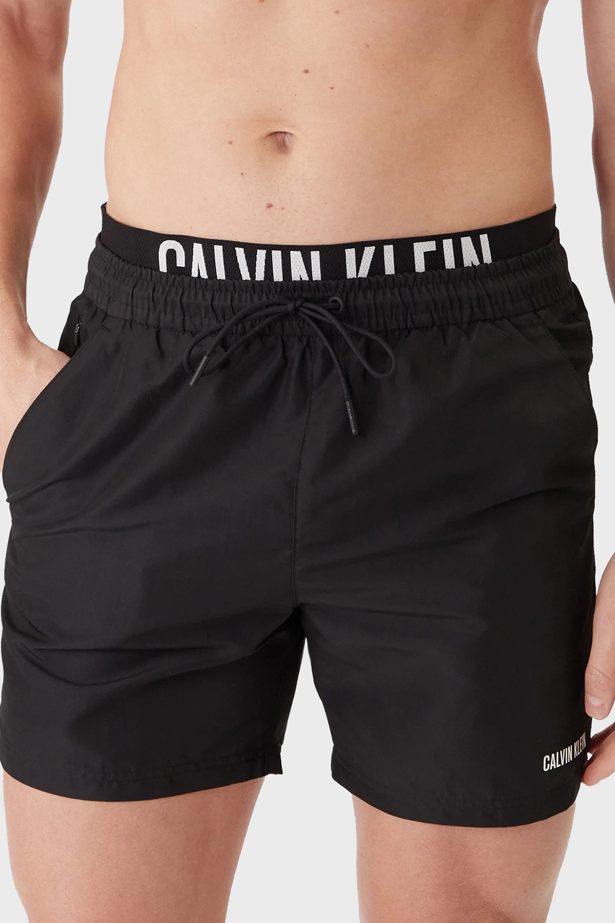 Calvin Klein Logolu  LV00N61015UB1 Erkek Mayo Short LV00N61015 UB1 SİYAH