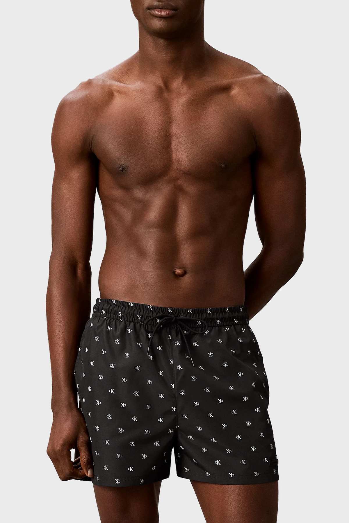 Calvin Klein Logolu  LV00N61028PCS Erkek Mayo Short LV00N61028 PCS SİYAH