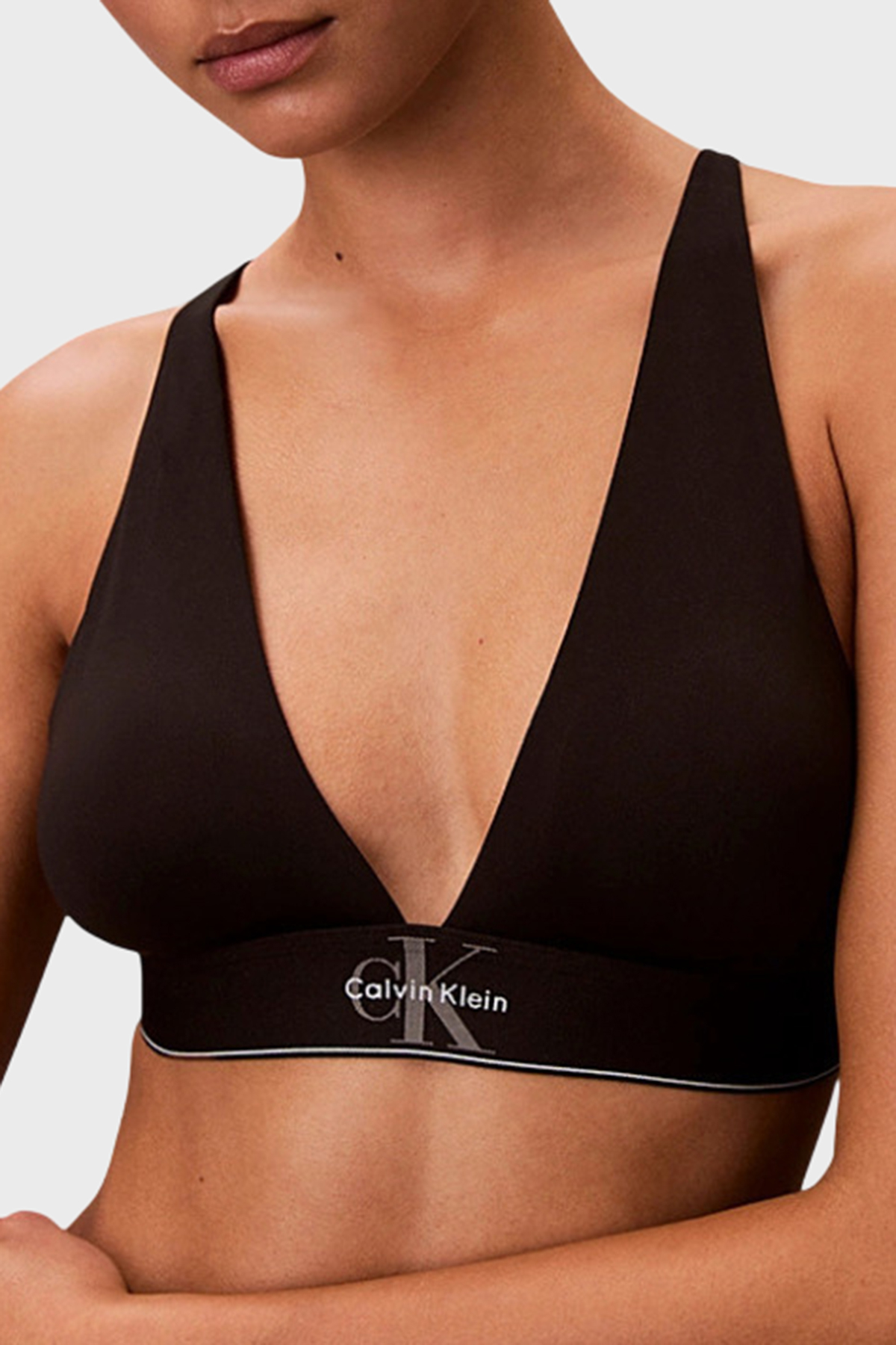 Calvin Klein Logolu  LV00QF8703UB1 Kadın Sütyen LV00QF8703 UB1 SİYAH