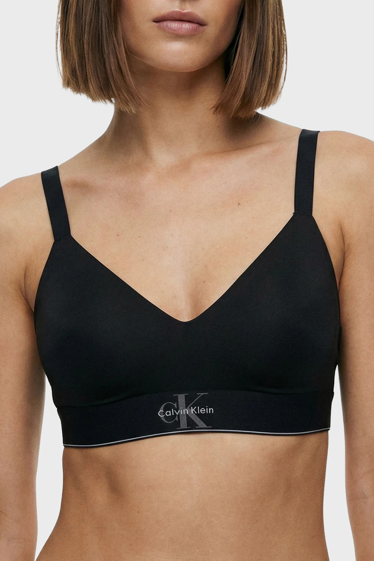 Calvin Klein Logolu  LV00QF8877UB1 Kadın Sütyen LV00QF8877 UB1 SİYAH