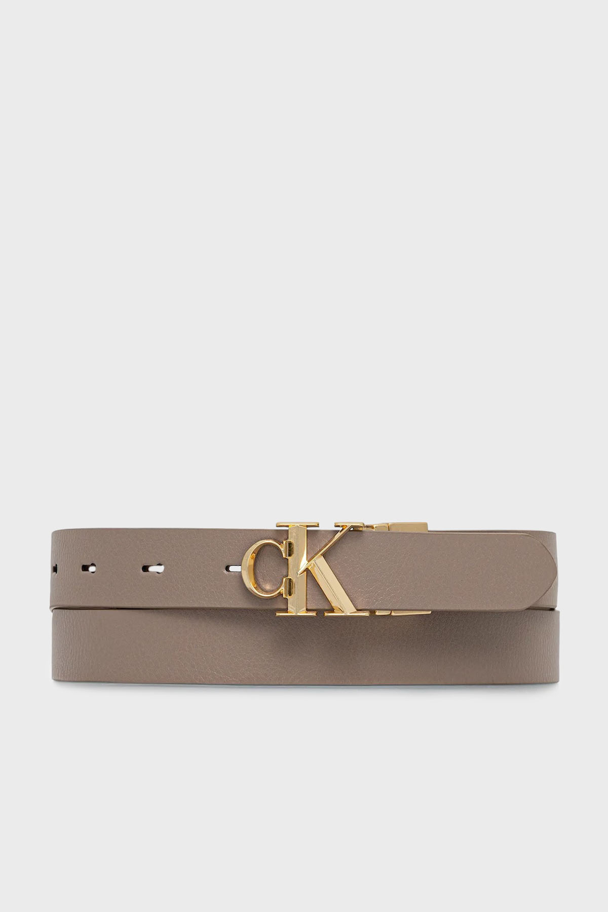 Calvin Klein Logolu  LV04F7044GYYO Kadın Kemer LV04F7044G YYO TOPRAK