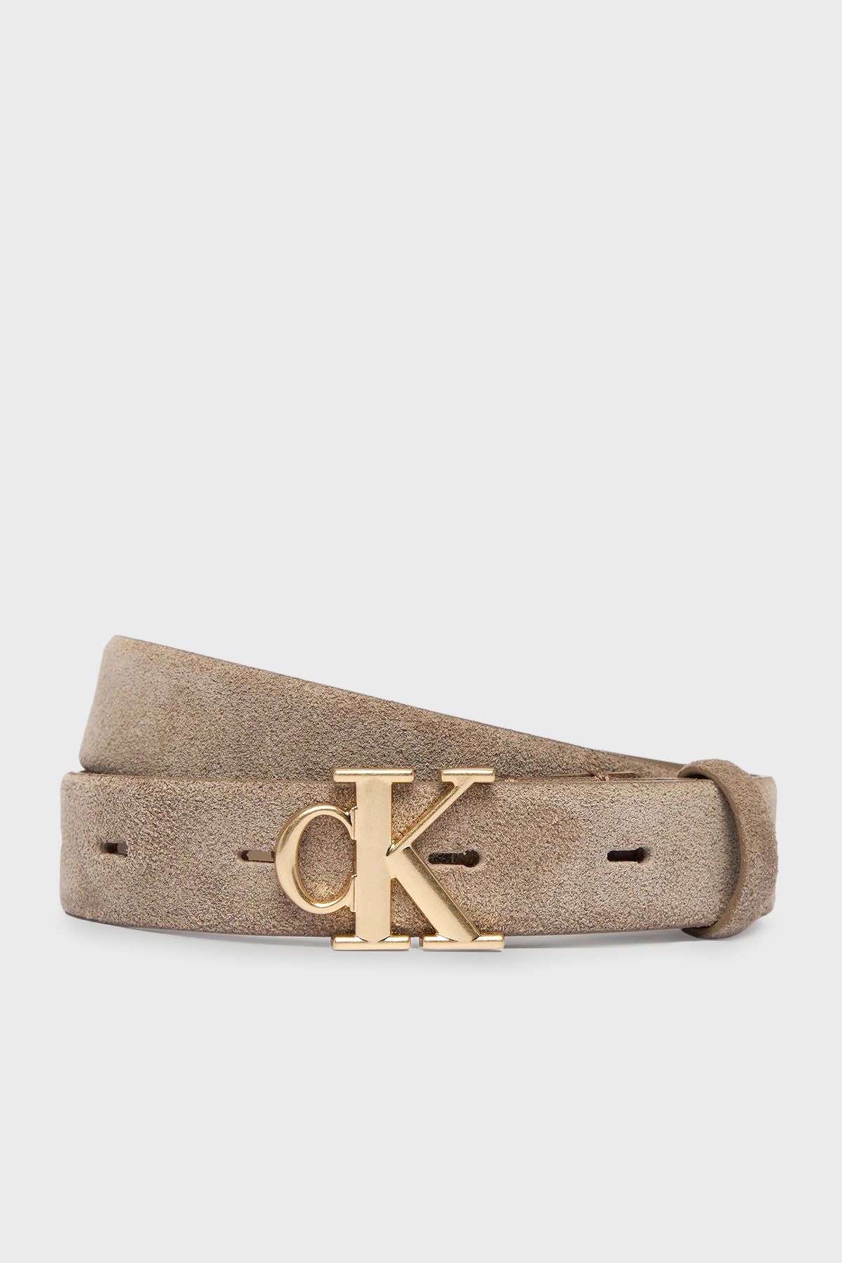 Calvin Klein Logolu  LV04F7079GVFU Kadın Kemer LV04F7079G VFU TOPRAK