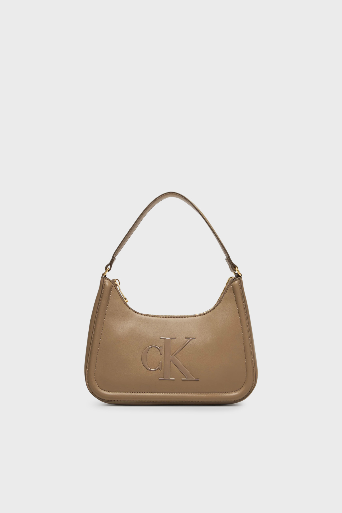 Calvin Klein Logolu Omuz Askılı  LV04F3230GVFU Kadın Çanta LV04F3230G VFU TOPRAK
