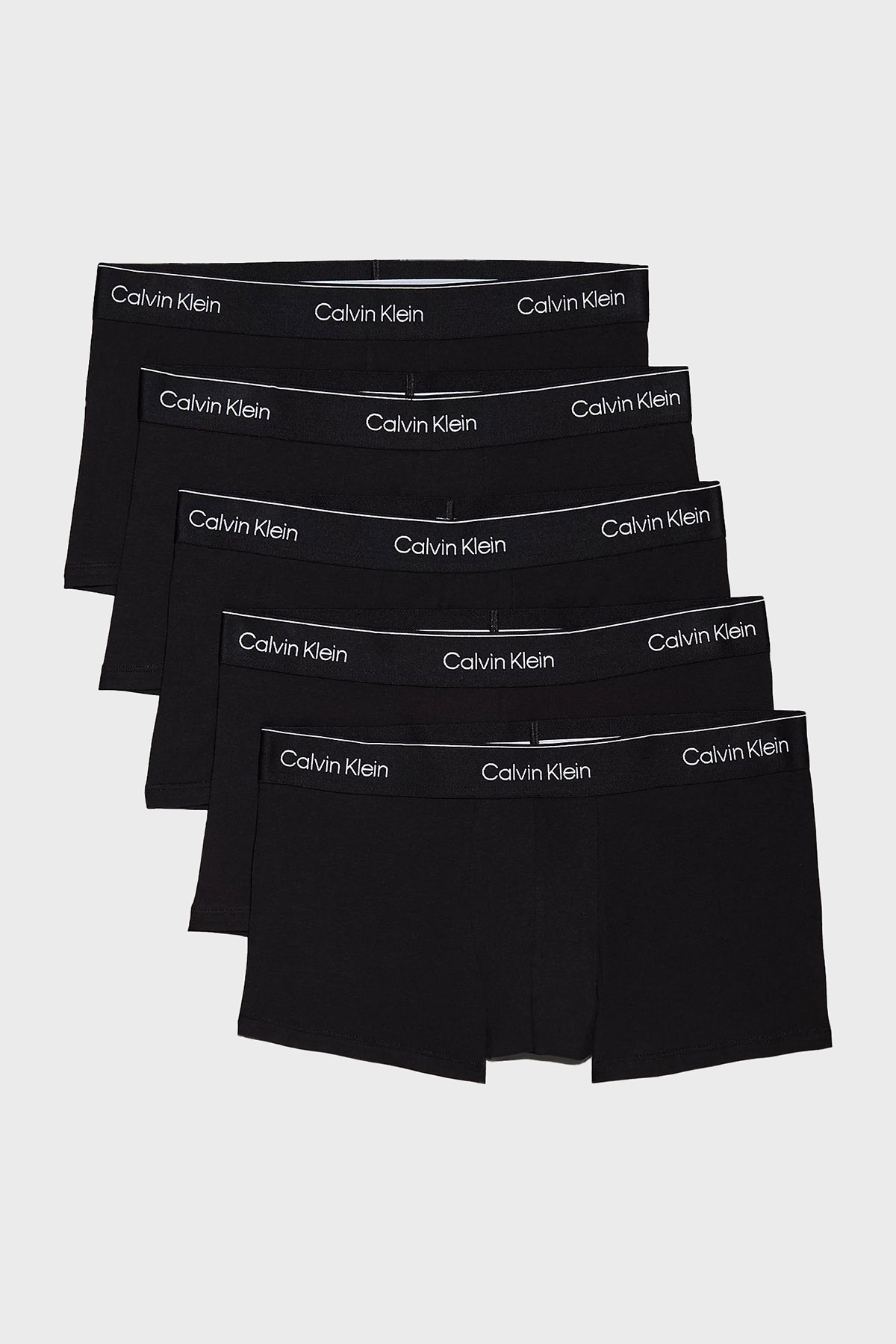Calvin Klein Logolu Pamuklu 5 Pack  LV00NB4390TM6 Erkek Boxer LV00NB4390 TM6 SİYAH