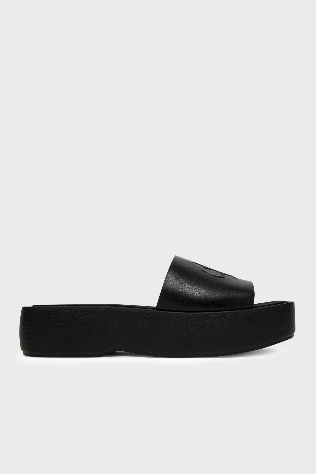 Calvin Klein Logolu Platform  HW0HW030260GJ Kadın Terlik HW0HW03026 0GJ SİYAH