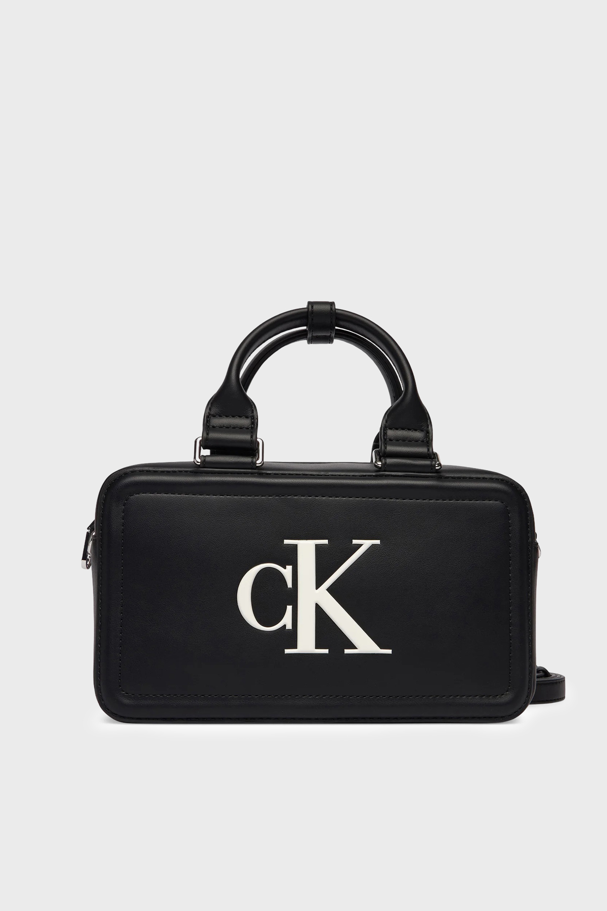 Calvin Klein Logolu Sabit Askılı  LV04F3411G3L2 Kadın Çanta LV04F3411G 3L2 SİYAH