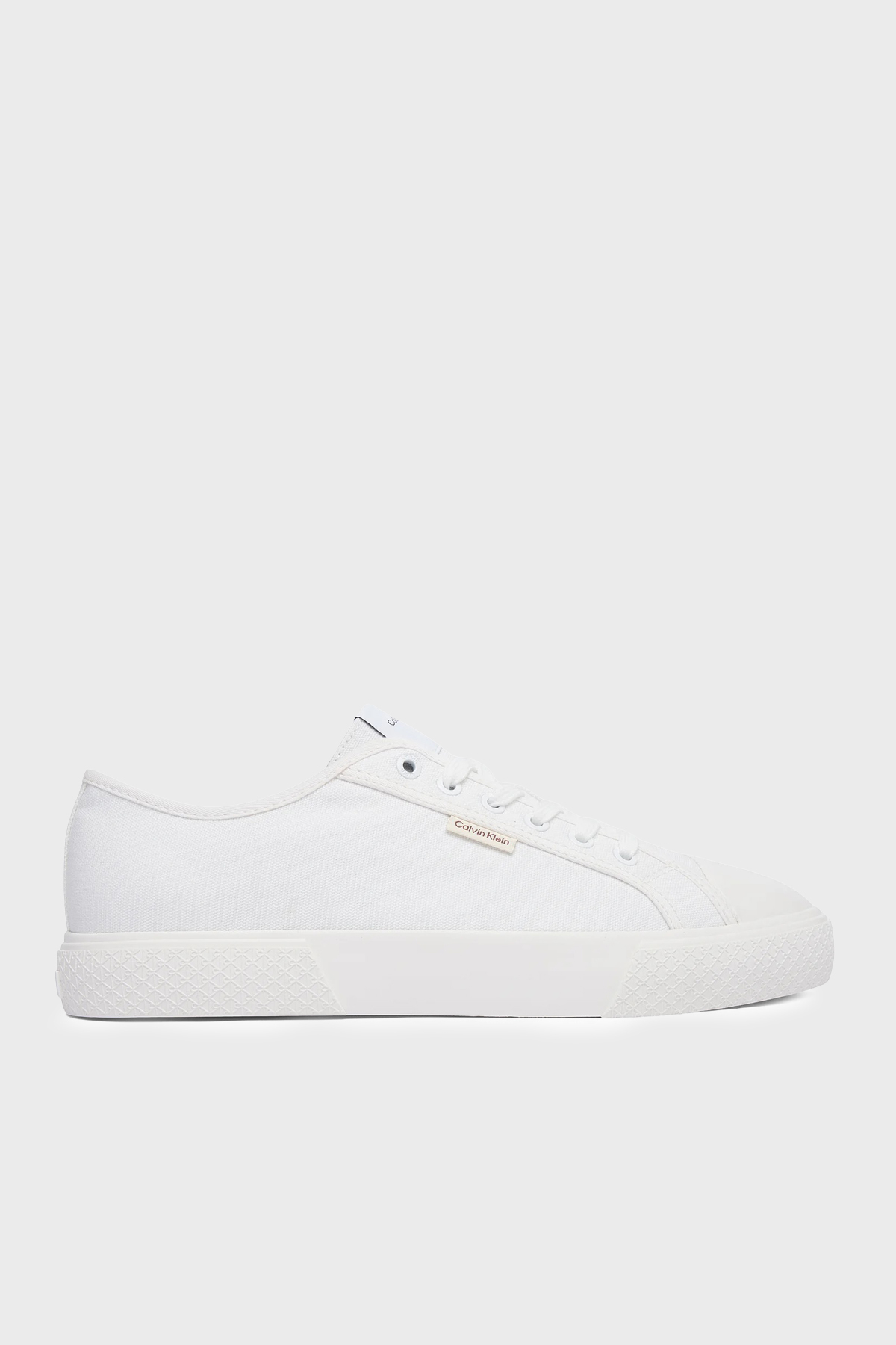 Calvin Klein Logolu Sneaker  HM0HM021210K4 Erkek Ayakkabı HM0HM02121 0K4 BEYAZ