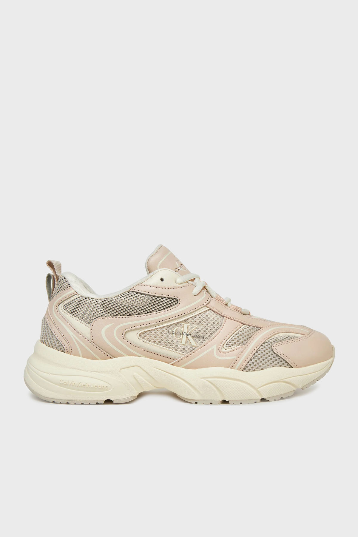 Calvin Klein Logolu Sneaker  YW0YW018070YB Kadın Ayakkabı YW0YW01807 0YB Bej-Pudra