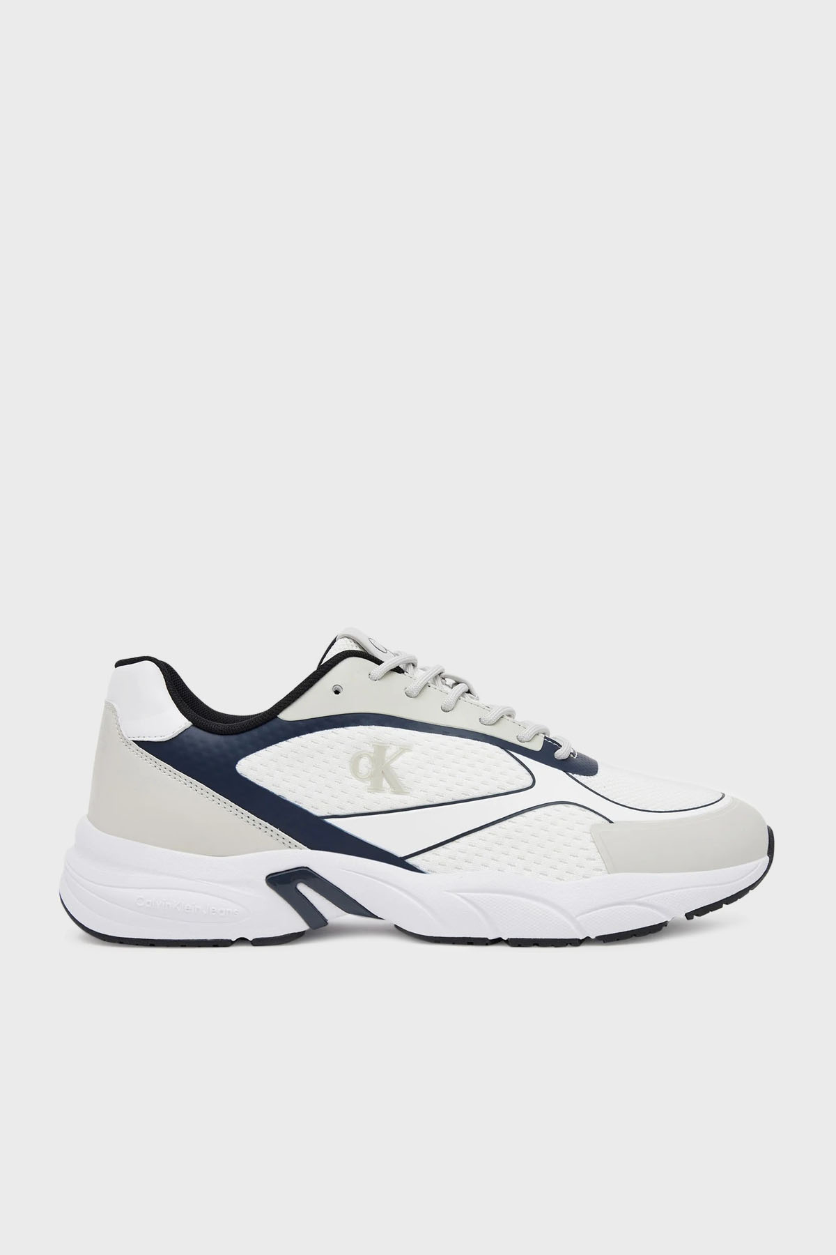 Calvin Klein Logolu Sneaker  YW0YW0188702X Kadın Ayakkabı YW0YW01887 02X BEYAZ-LACİVERT