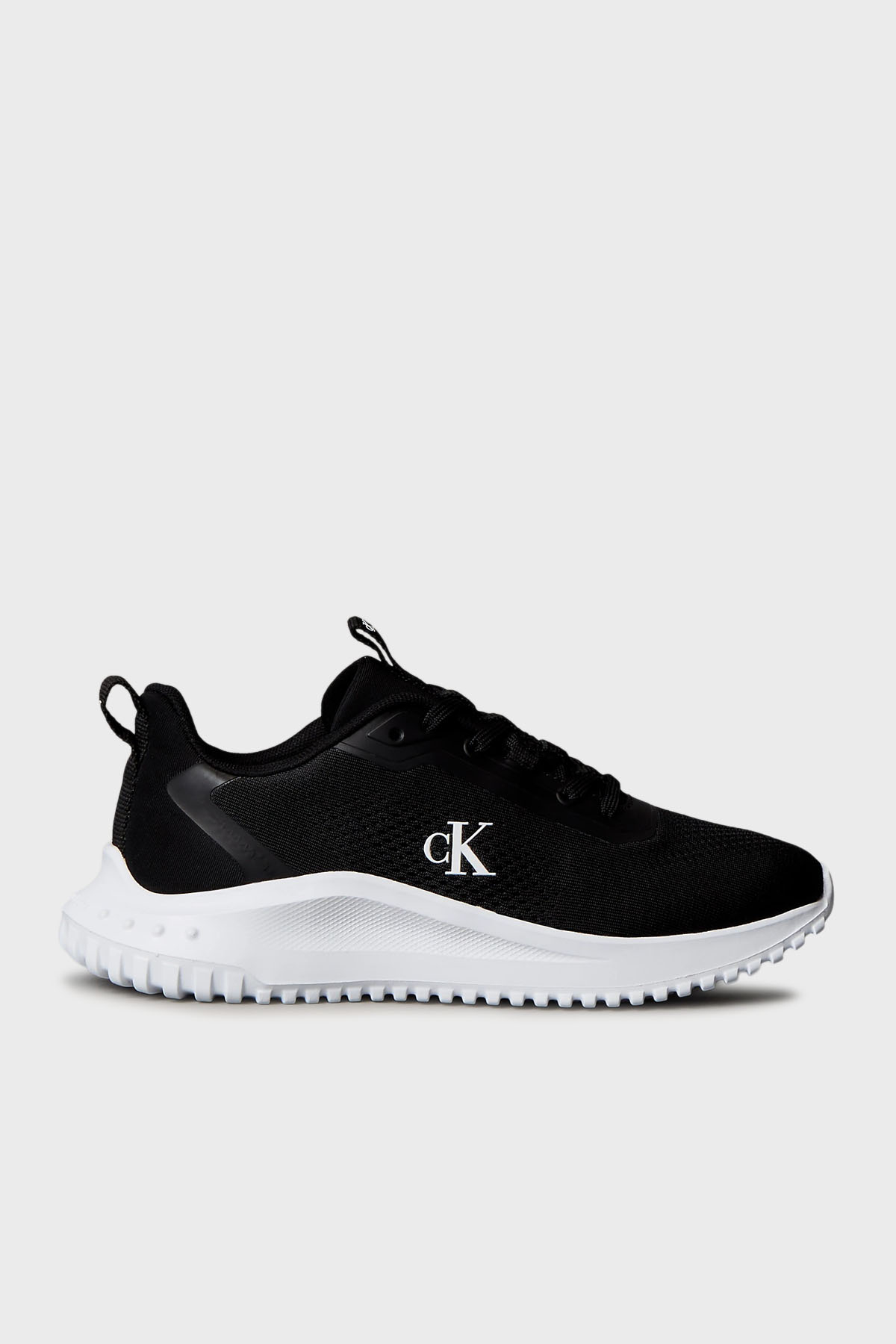Calvin Klein Logolu Sneaker  YW0YW019920GM Kadın Ayakkabı YW0YW01992 0GM SİYAH-BEYAZ