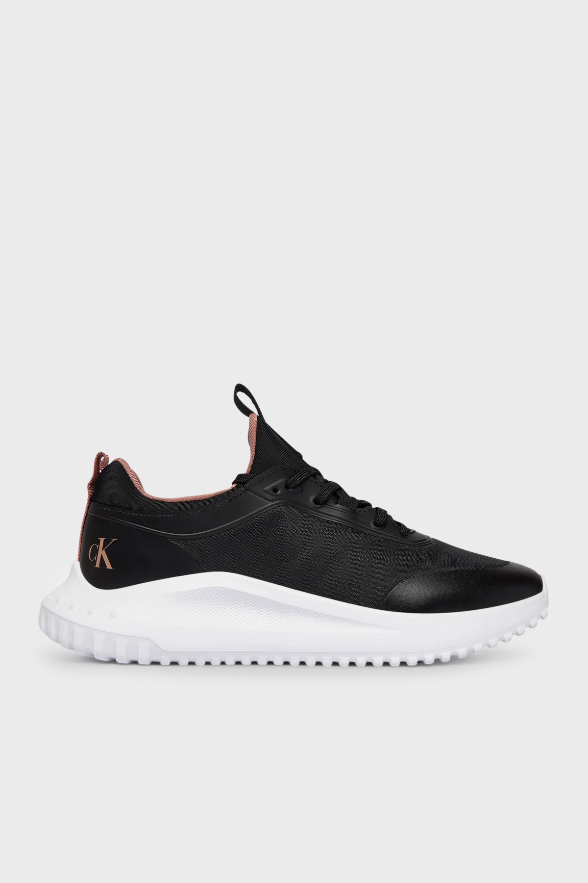 Calvin Klein Logolu Sneaker  YW0YW020640GP Kadın Ayakkabı YW0YW02064 0GP SİYAH
