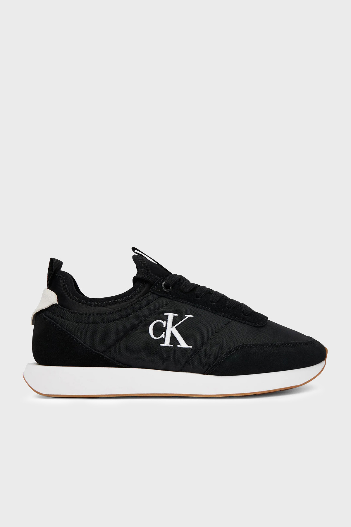 Calvin Klein Logolu Süet Detaylı Sneaker  YW0YW020600GM Kadın Ayakkabı YW0YW02060 0GM SİYAH