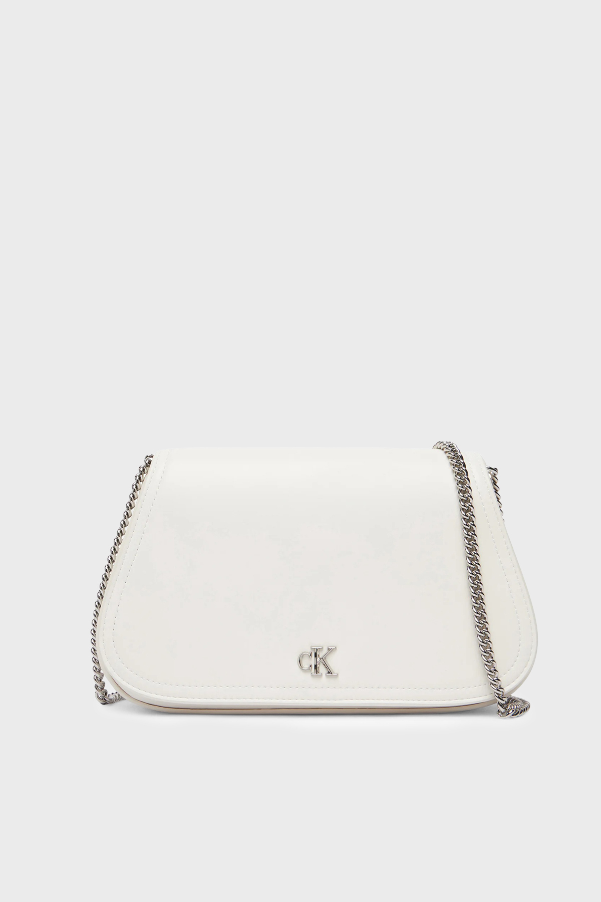 Calvin Klein Logolu Zincir Askılı  LV04F1153G4LX Kadın Çanta LV04F1153G 4LX BEYAZ