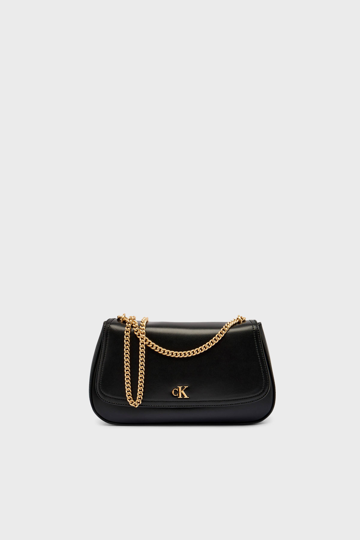 Calvin Klein Logolu Zincir Askılı  LV04F3171GYIH Kadın Çanta LV04F3171G YIH SİYAH-GOLD