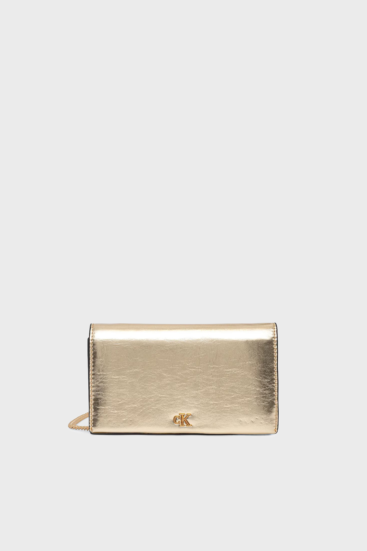 Calvin Klein Logolu Zincir Askılı  LV04F3320G3JG Kadın Cüzdan LV04F3320G 3JG GOLD