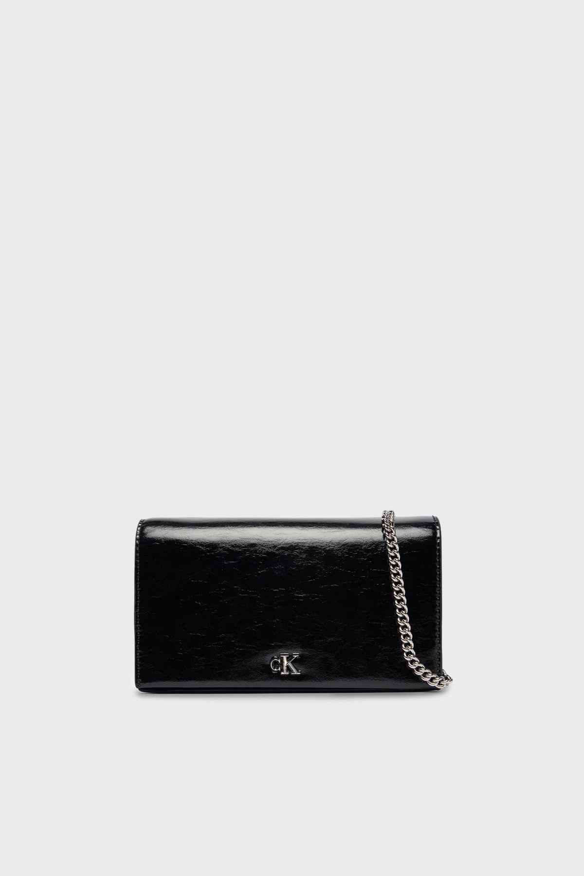 Calvin Klein Logolu Zincir Askılı Portföy  LV04F3320GUB1 Kadın Cüzdan LV04F3320G UB1 SİYAH