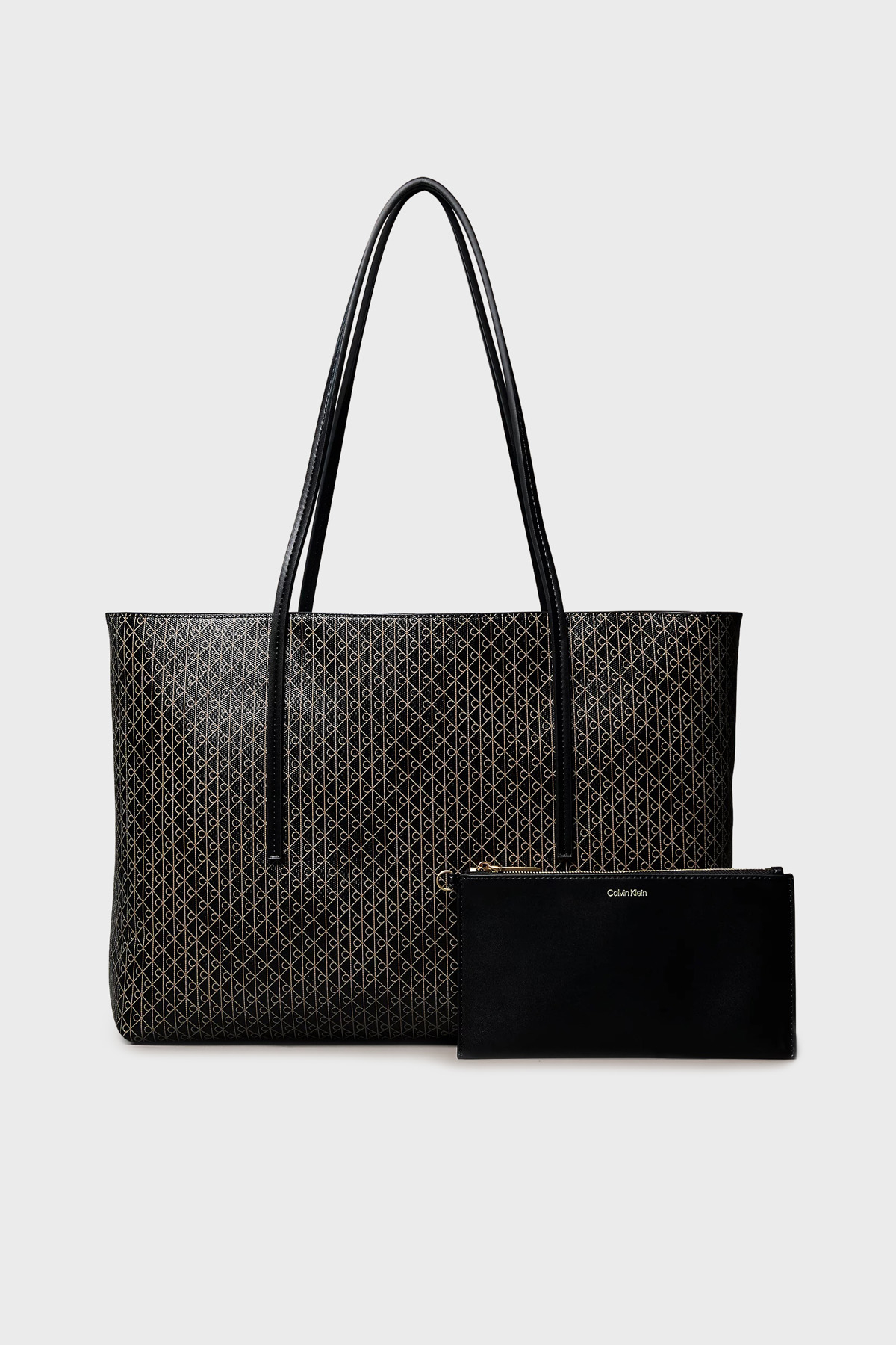 Calvin Klein Monogram Logo Baskılı Büyük  LV04F3266G2XA Kadın Çanta LV04F3266G 2XA SİYAH