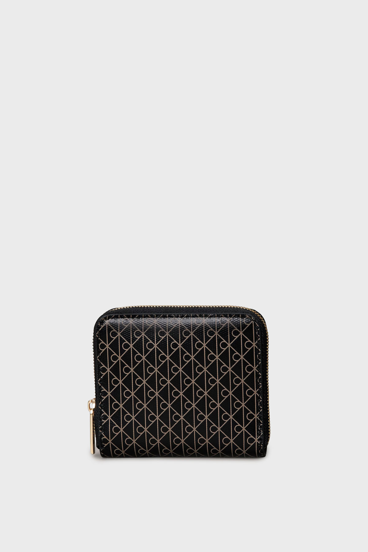 Calvin Klein Monogram Logo Baskılı Fermuarlı  LV04F1089G2XA Kadın Cüzdan LV04F1089G 2XA SİYAH
