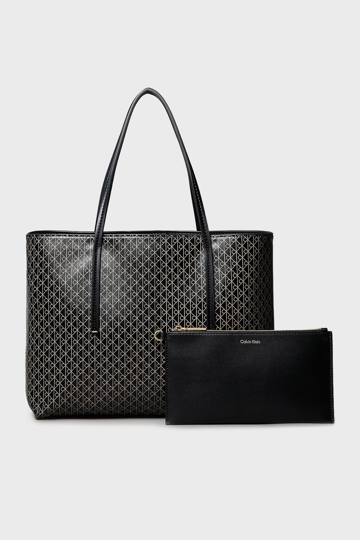 Calvin Klein Monogram Logo Baskılı Kapamasız  LV04F3267G2XA Kadın Çanta LV04F3267G 2XA SİYAH