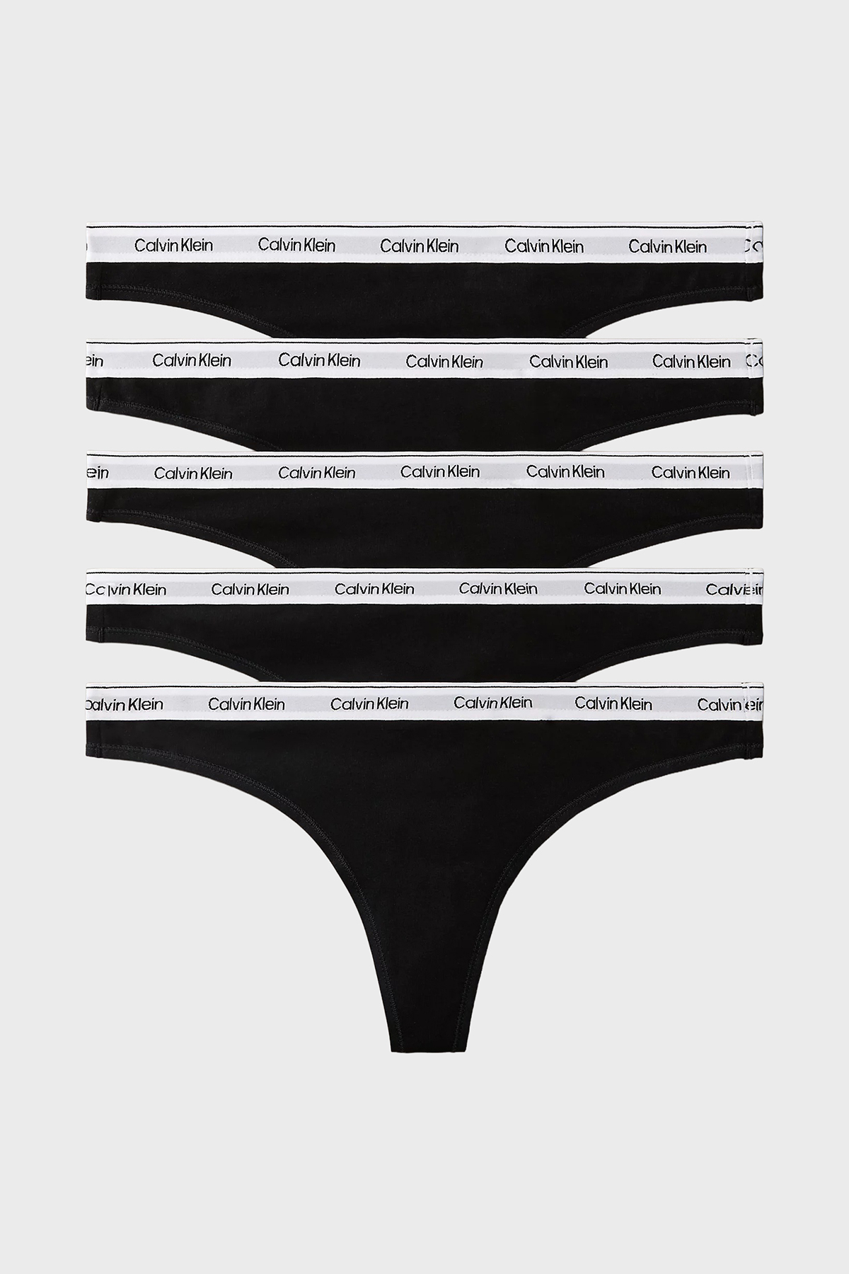 Calvin Klein Pamuklu Logolu 5 Pack  LV00QD5221UB1 Kadın Külot LV00QD5221 UB1 SİYAH