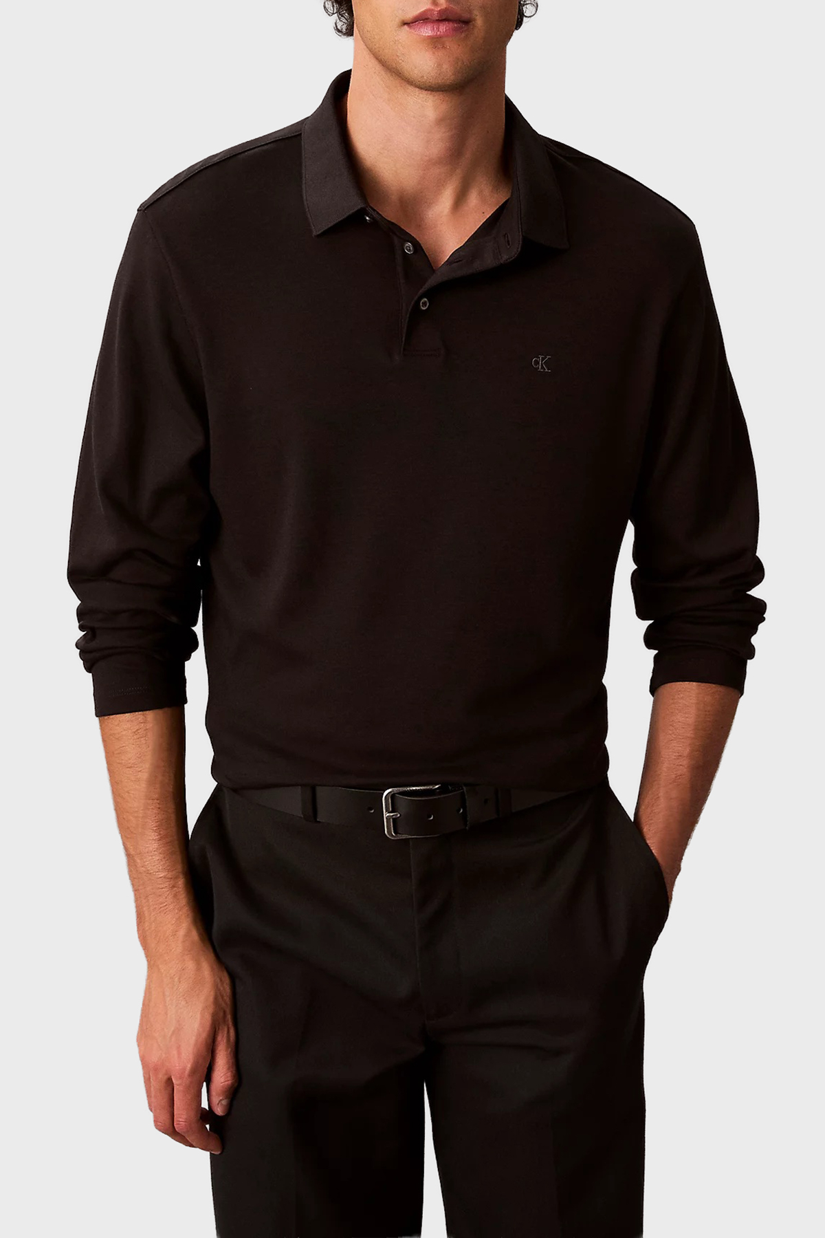 Calvin Klein Pamuklu Regular Fit Düğmeli  LV040EM909GRO Erkek Polo Yaka Sweat LV040EM909 GRO KAHVE