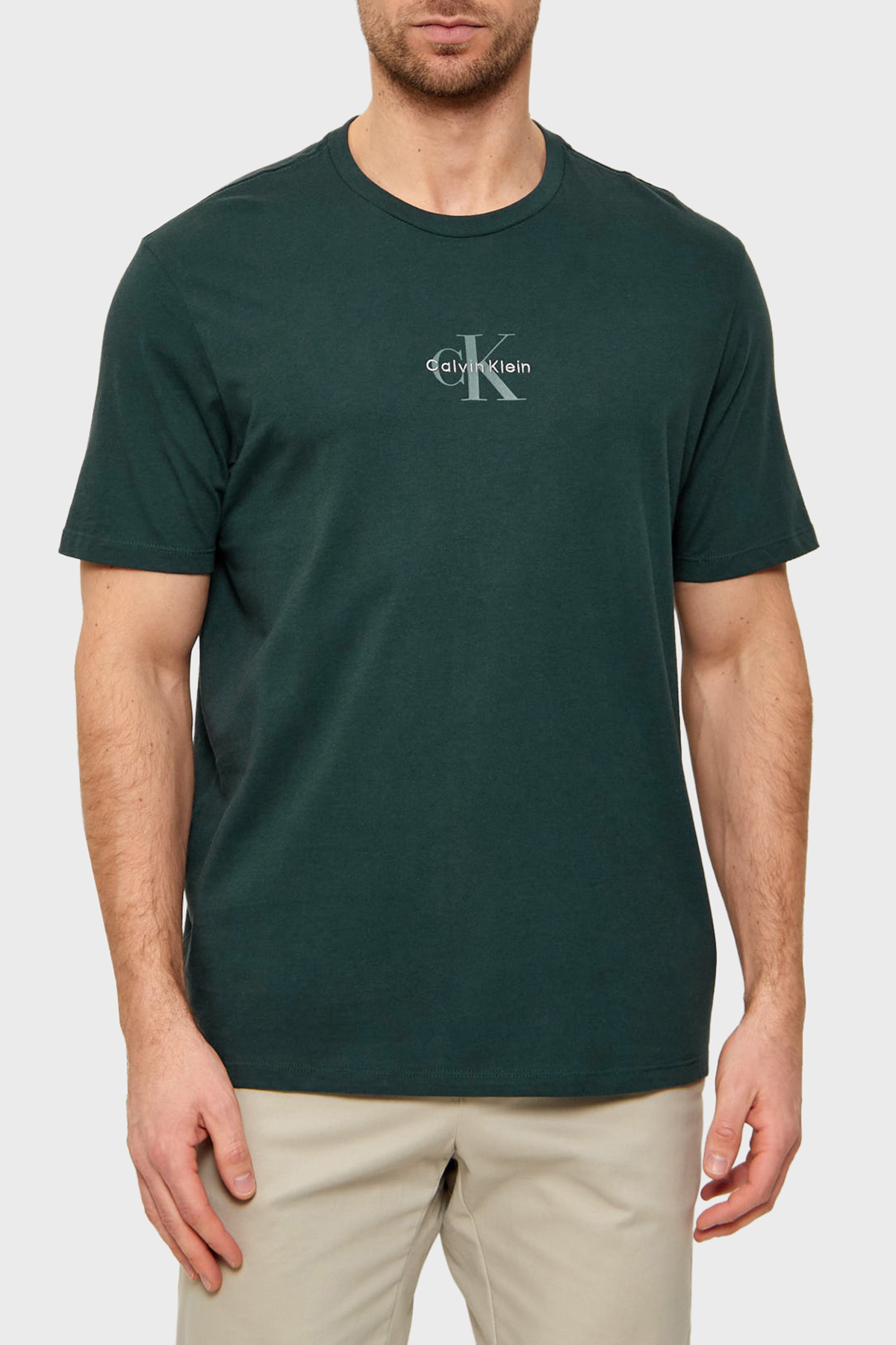 Calvin Klein Pamuklu Regular Fit Logolu Bisiklet Yaka  LV04RB866GPZM Erkek T Shirt LV04RB866G PZM LACİVERT