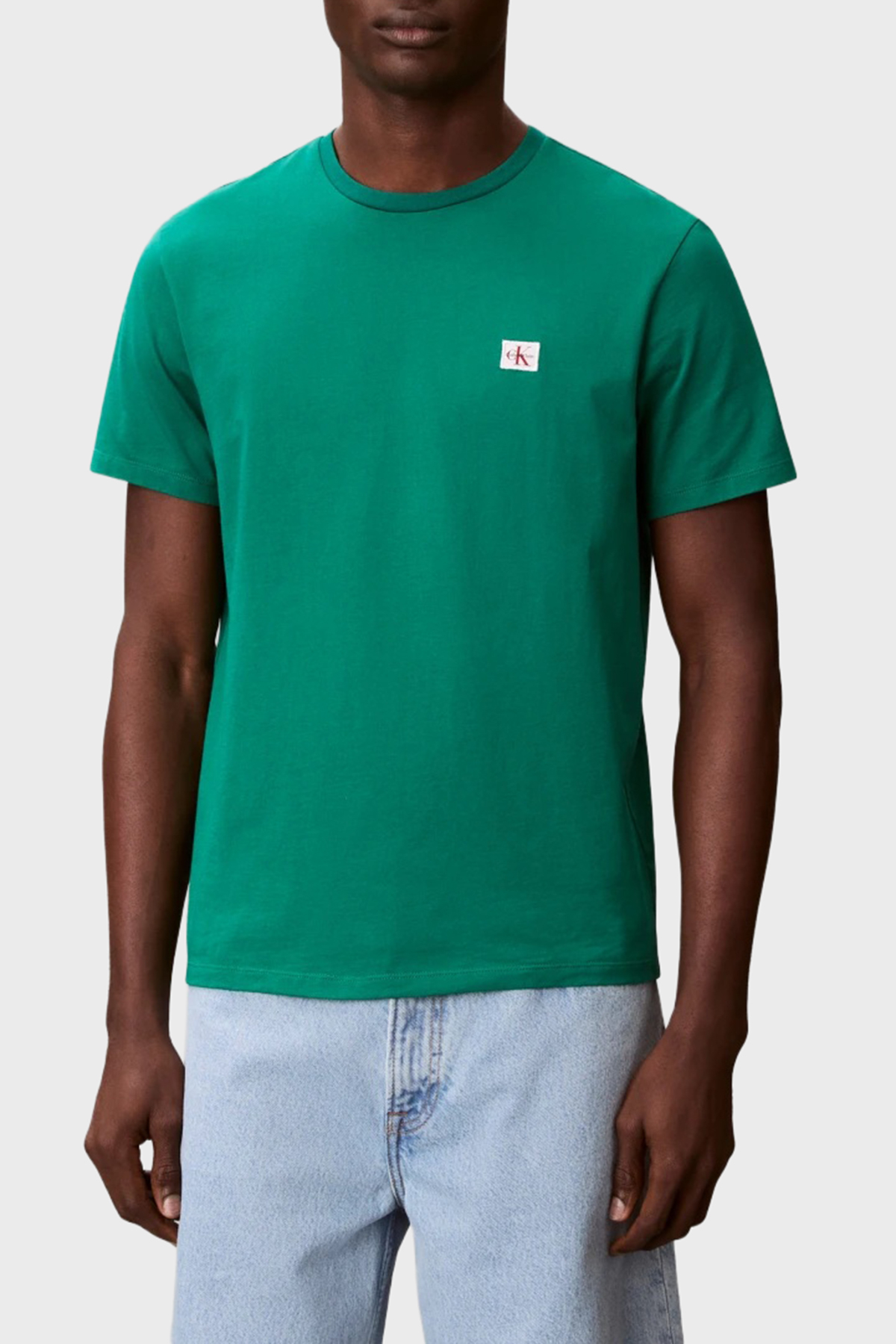 Calvin Klein Pamuklu Regular Fit Logolu Bisiklet Yaka  LV04RC272GL4G Erkek T Shirt LV04RC272G L4G YEŞİL