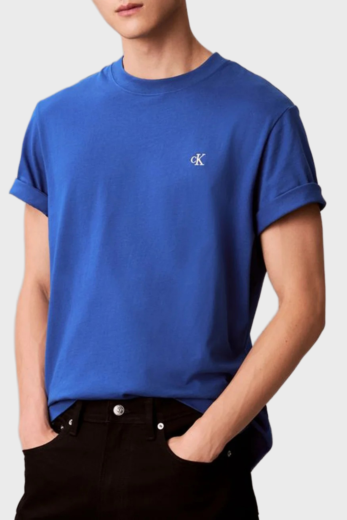 Calvin Klein Pamuklu Regular Fit Logolu Bisiklet Yaka  LV04RC275G2IL Erkek T Shirt LV04RC275G 2IL SAKS