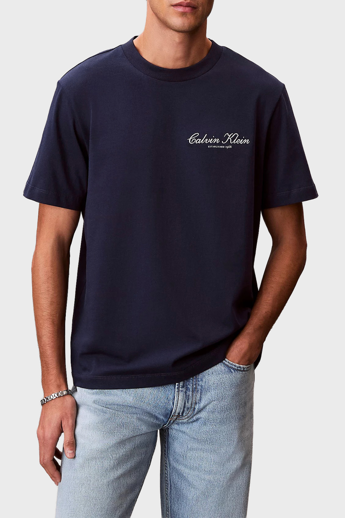 Calvin Klein Pamuklu Regular Fit Logolu Bisiklet Yaka  LV04RF822G9EI Erkek T Shirt LV04RF822G 9EI MOR