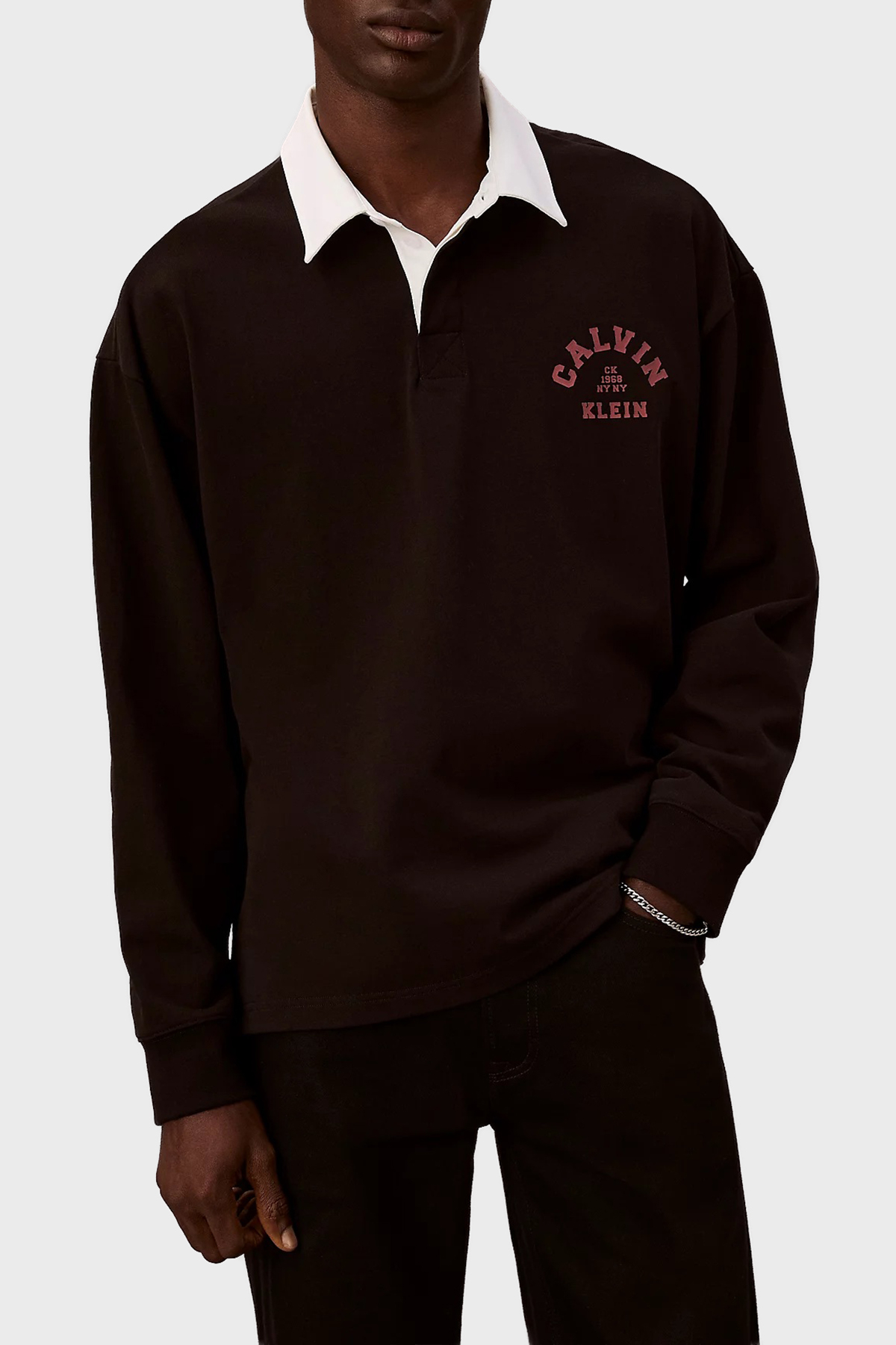 Calvin Klein Pamuklu Regular Fit Logolu Düğmeli  LV04RE227GUB1 Erkek Polo LV04RE227G UB1 SİYAH