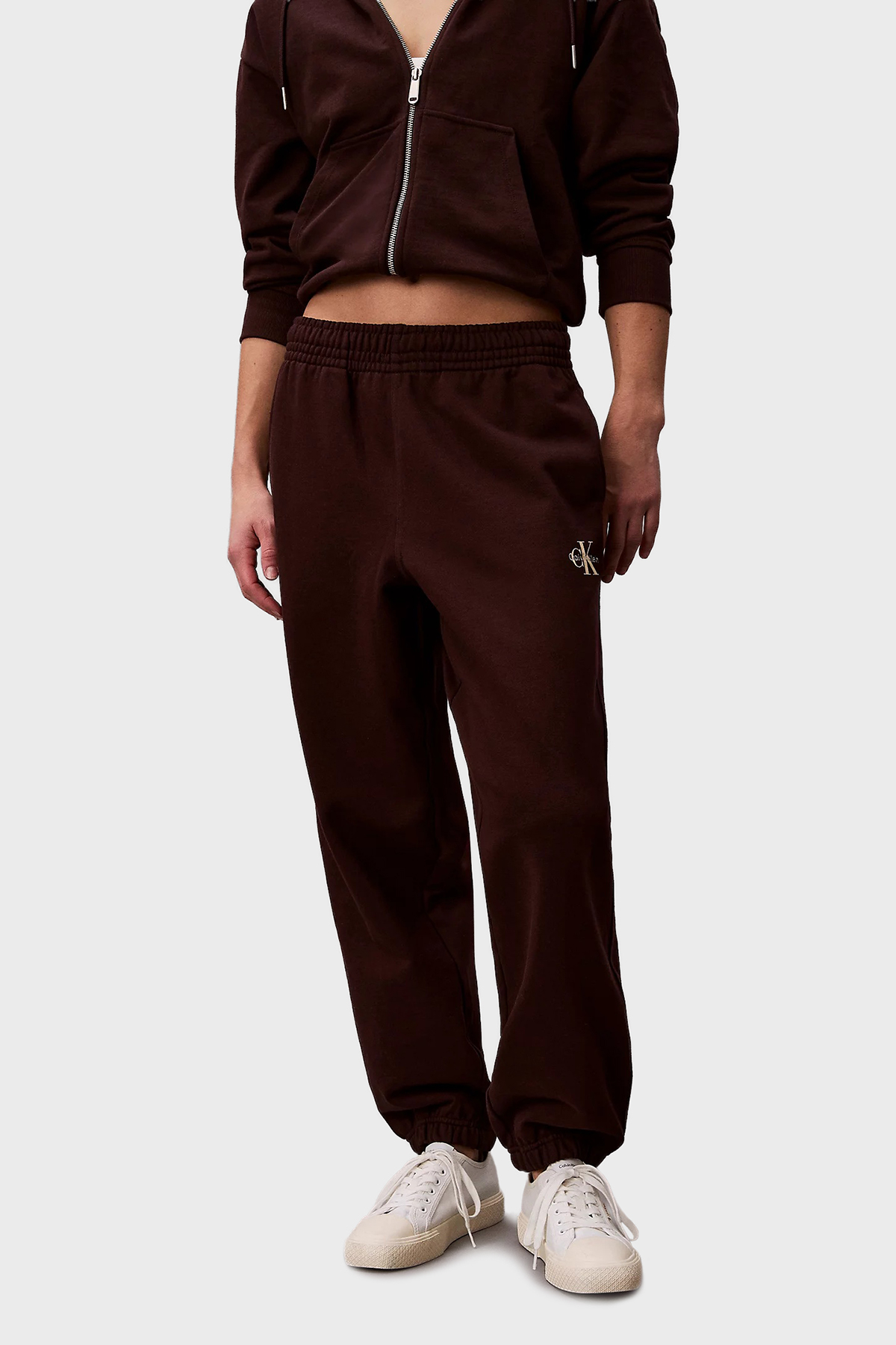 Calvin Klein Pamuklu Relaxed Fit Lastikli Paça Jogger  LV047B235G2E8 Kadın Pantolon LV047B235G 2E8 MOR