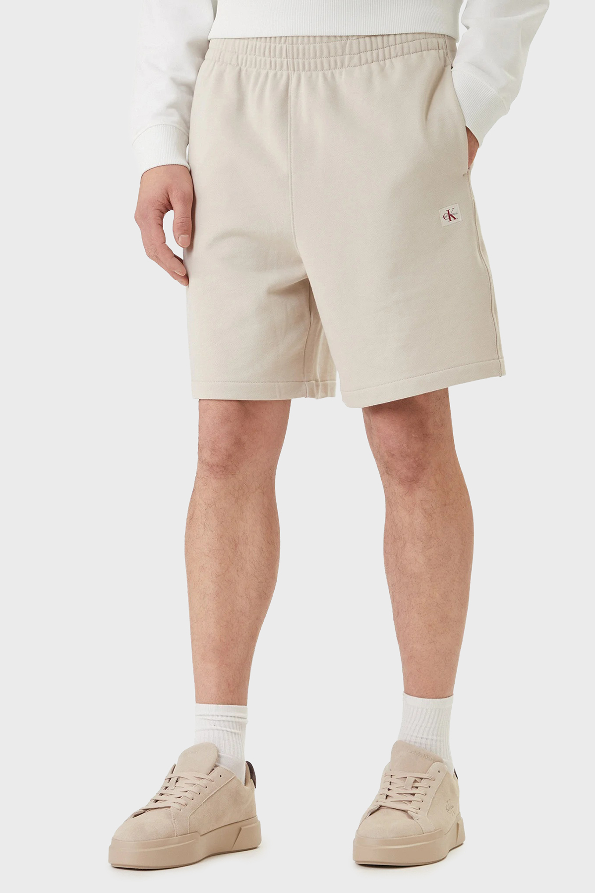 Calvin Klein Pamuklu Relaxed Fit Logolu Normal Bel  LV04RF282G2JX Erkek Short LV04RF282G 2JX BEJ