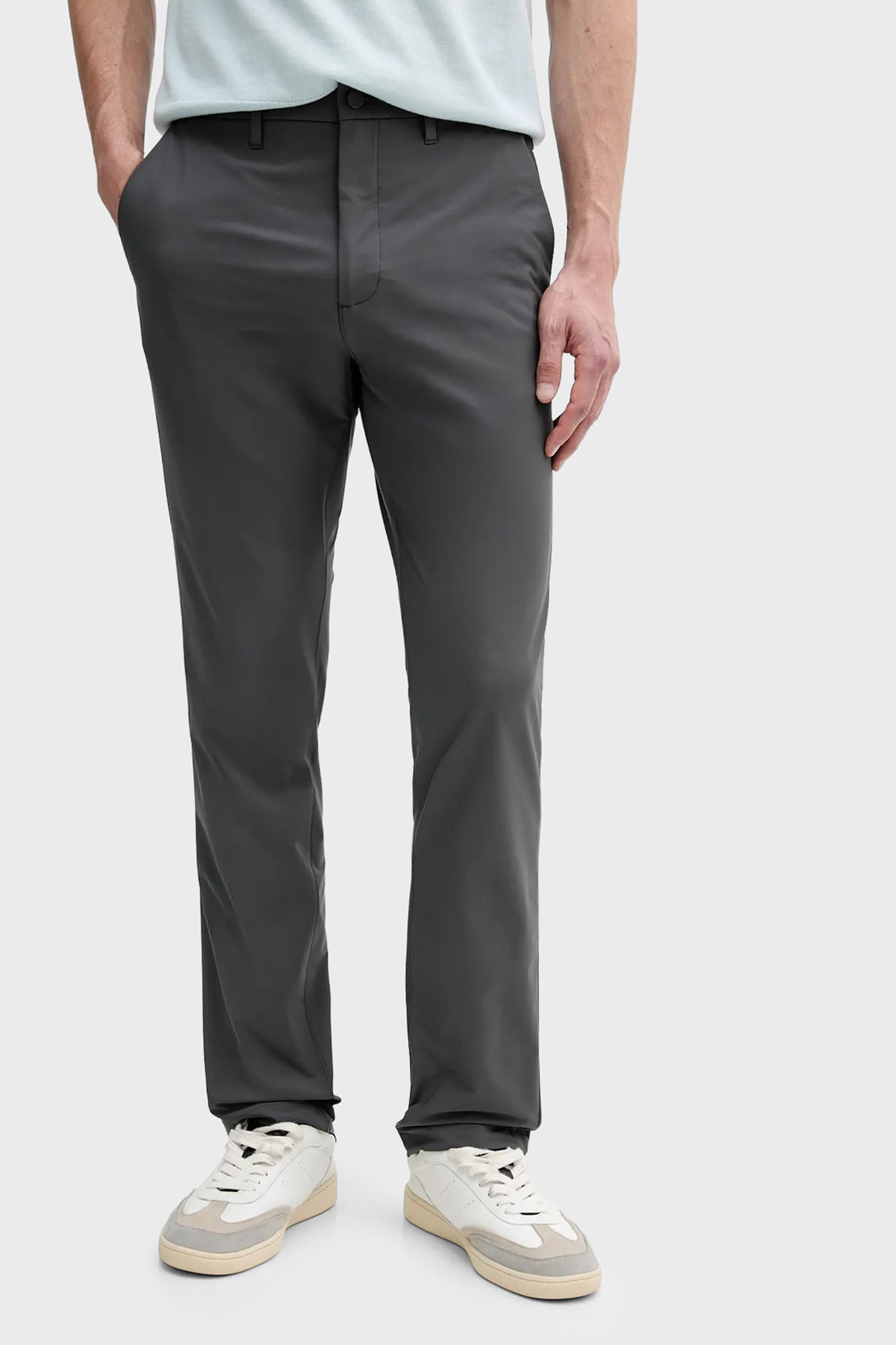 Calvin Klein Slim Fit Normal Bel Düz Paça  LV04LB610GBAC Erkek Pantolon LV04LB610G BAC GRİ