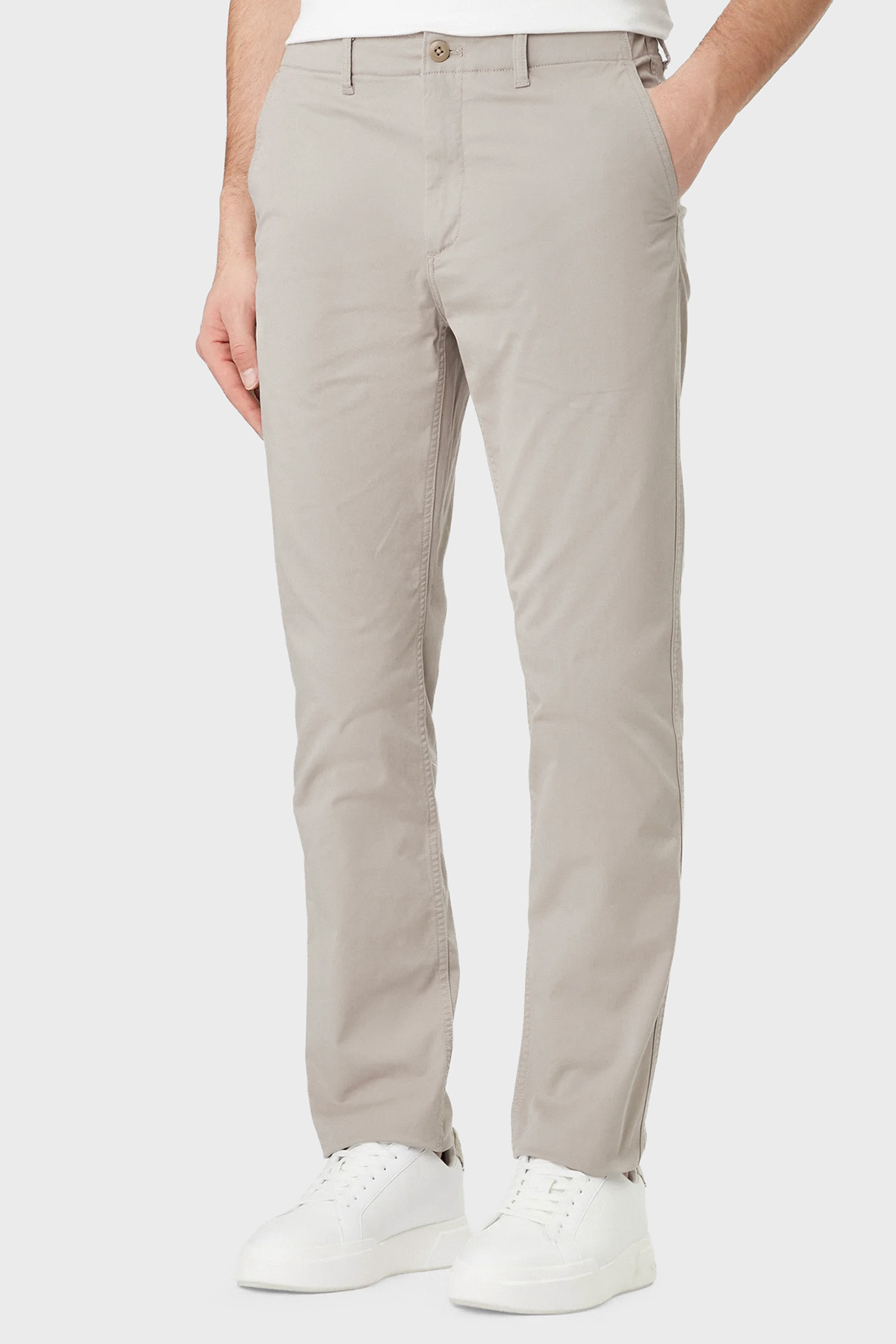 Calvin Klein Pamuklu Slim Fit Normal Bel  LV04RF618GRAK Erkek Pantolon LV04RF618G RAK BEJ