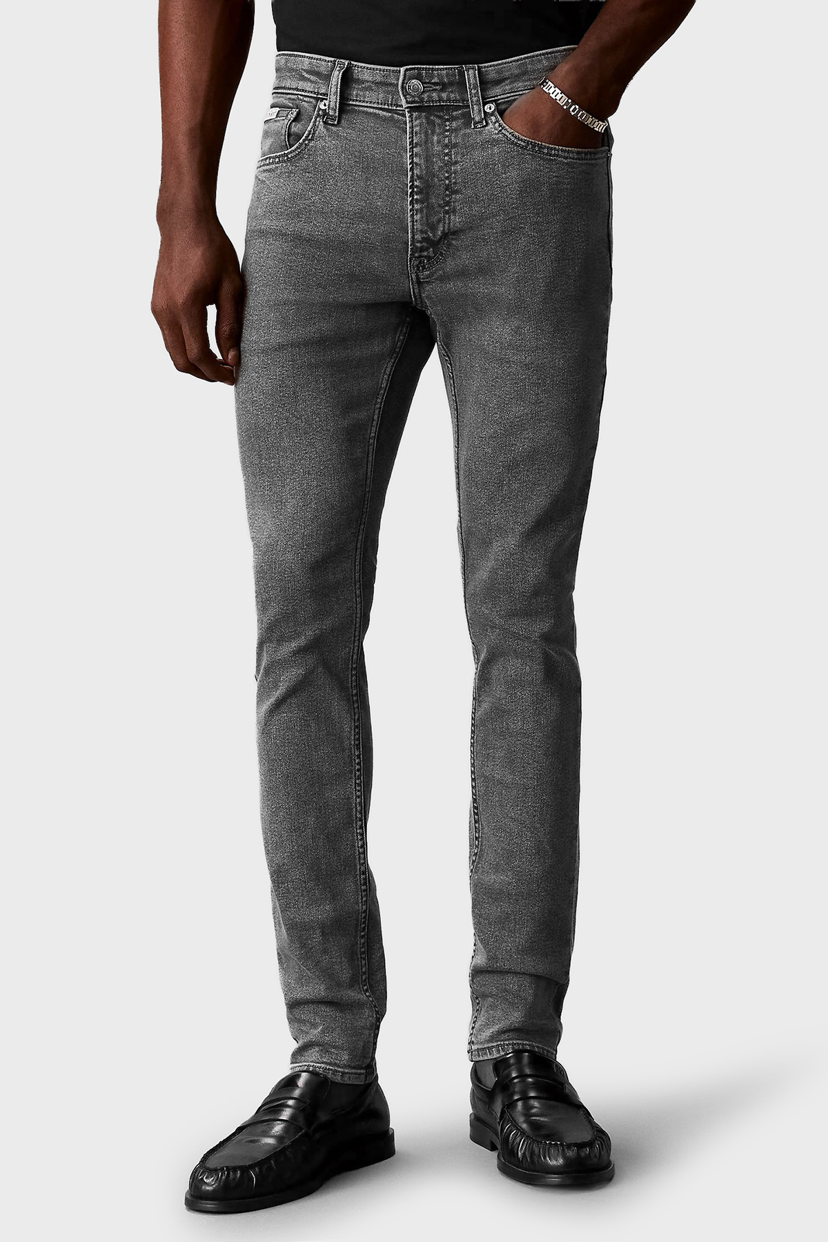 Calvin Klein Pamuklu Slim Fit Normal Bel LV04RF935G3YG Erkek Kot Pantolon LV04RF935G 3YG ANTRASİT