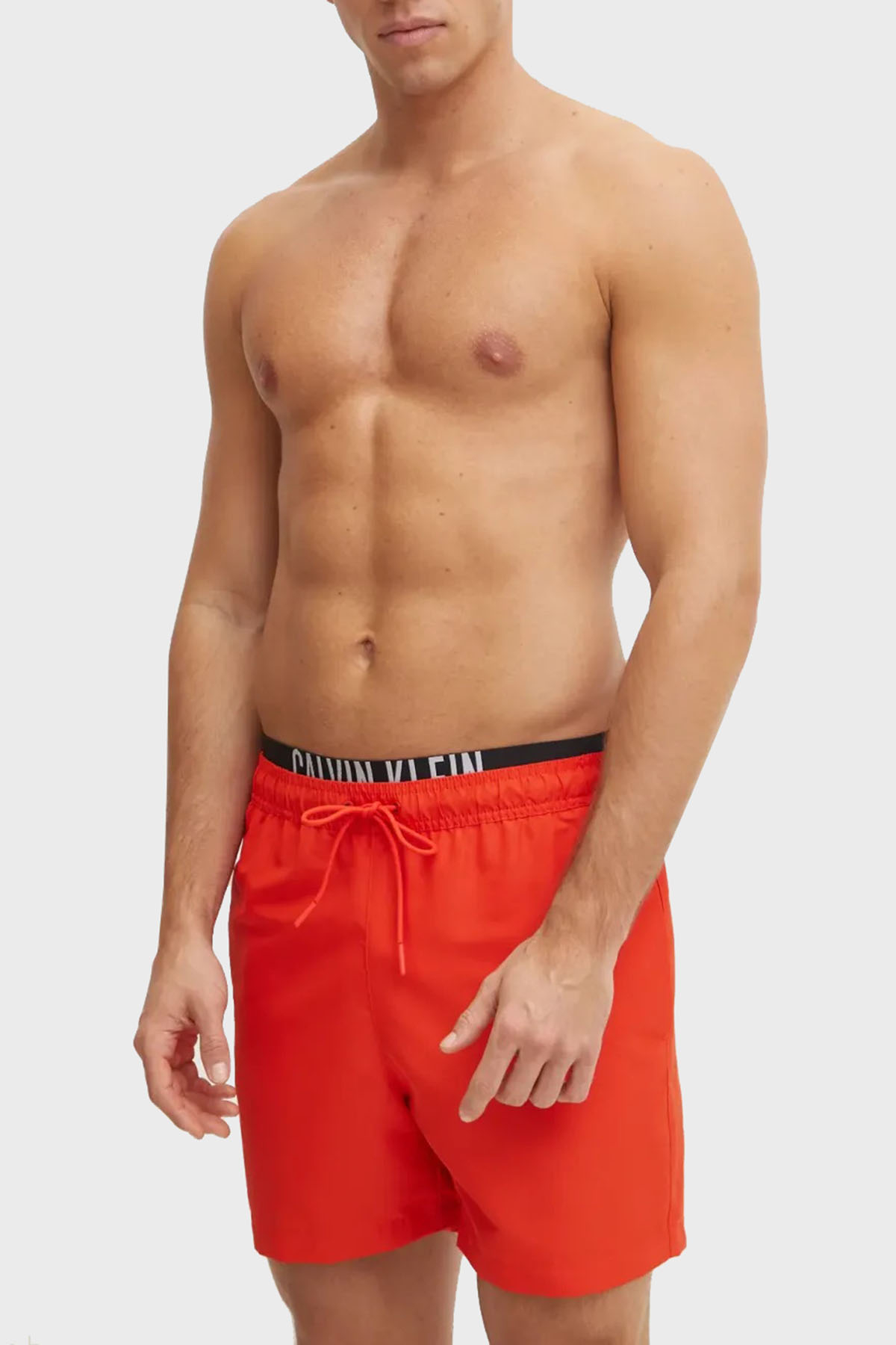 Calvin Klein Regular Fit Logolu  KM0KM01093XM8 Erkek Mayo Short KM0KM01093 XM8 KIRMIZI