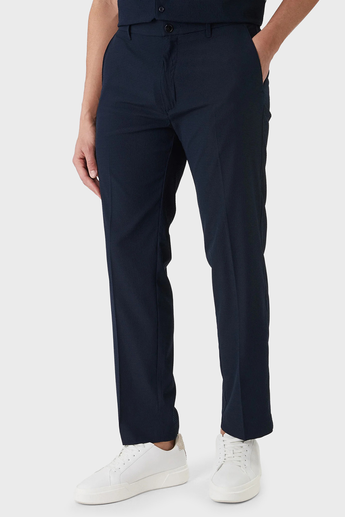 Calvin Klein Regular Fit Normal Bel Düz Paça  LV04LF609GCEF Erkek Pantolon LV04LF609G CEF LACİVERT