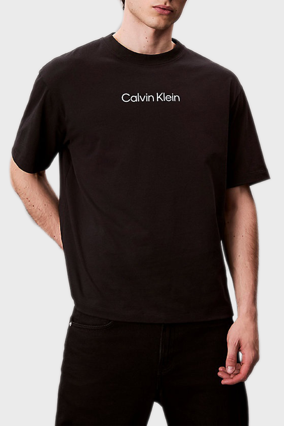 Calvin Klein Regular Fit Pamuklu Logo Baskılı  LV04LD230GUB1 Erkek T Shirt LV04LD230G UB1 SİYAH
