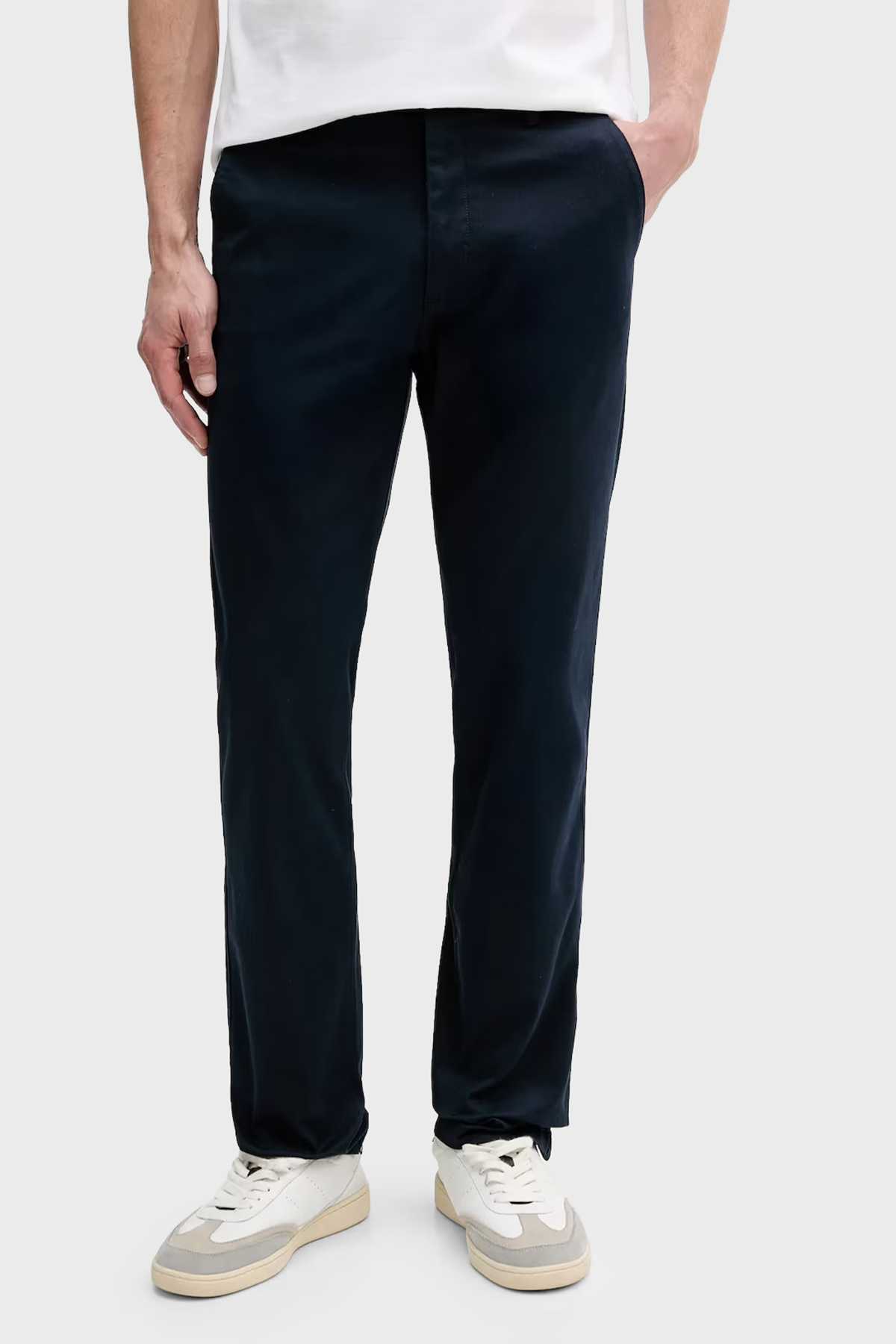 Calvin Klein Slim Fit Normal Bel Düz Paça Chino  LV040EM633CEF Erkek Pantolon LV040EM633 CEF LACİVERT