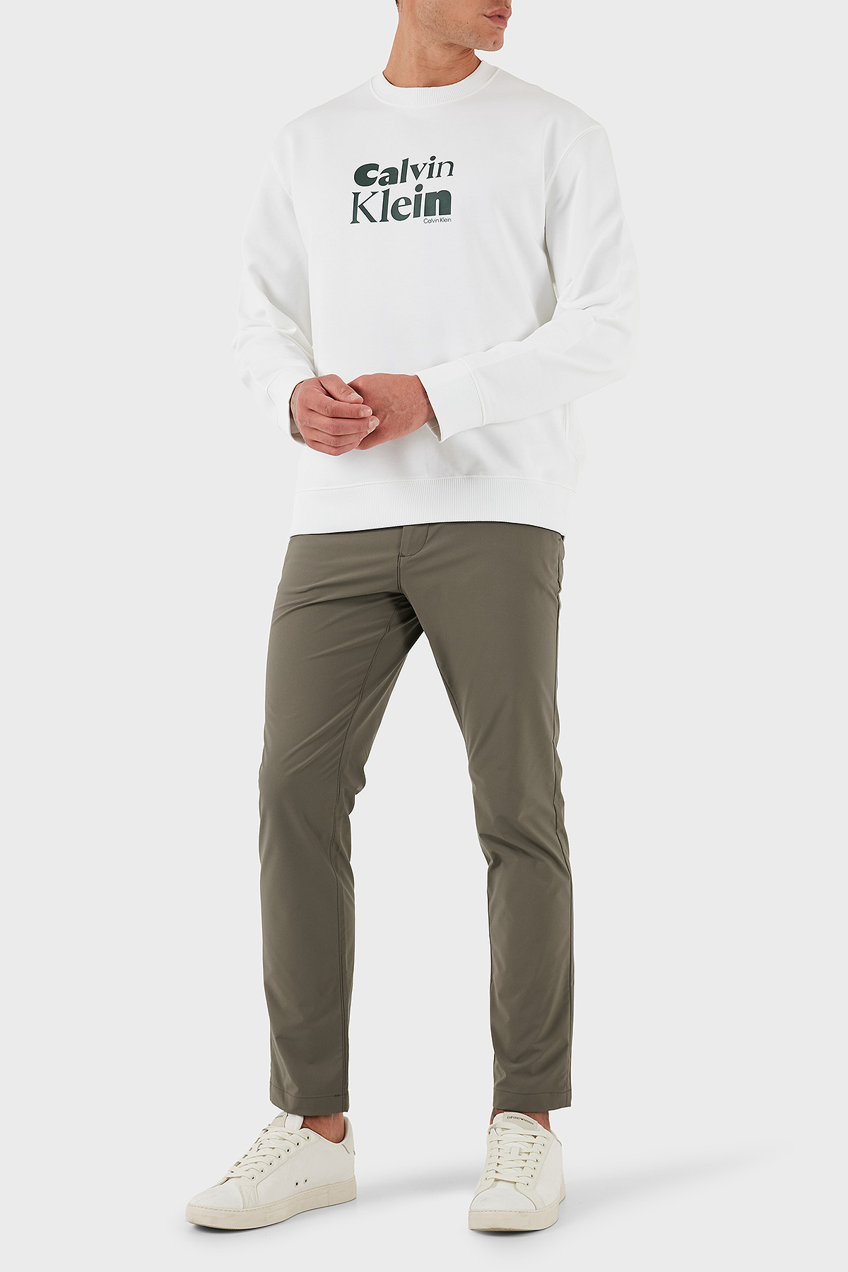 Calvin Klein Slim Fit Normal Bel Düz Paça  LV04LB610GPAY Erkek Pantolon LV04LB610G PAY KAHVE