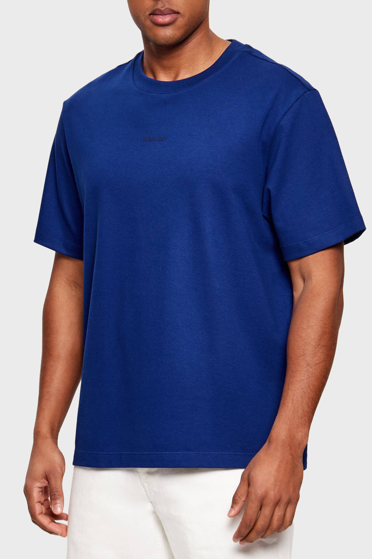 Calvin Klein Streç Pamuklu Regular Fit Sıfır Yaka  LV04LC241GC7K Erkek T Shirt LV04LC241G C7K SAKS