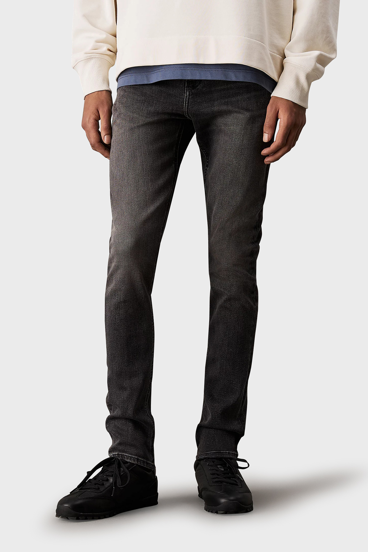 Calvin Klein Streç Pamuklu Skinny Fit Düşük Bel Dar Paça Jeans J30J3271501BY Erkek Kot Pantolon J30J327150 1BY SİYAH