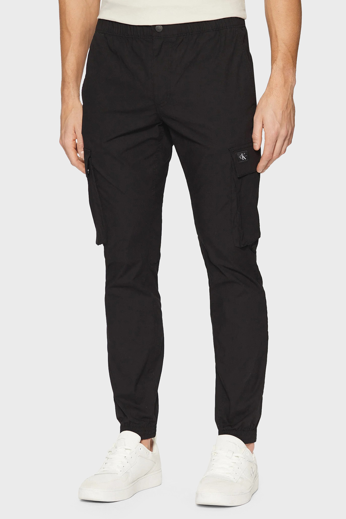 Calvin Klein Streç Pamuklu Skinny Fit Normal Bel Jogger  J30J327614BEH Erkek Pantolon J30J327614 BEH SİYAH