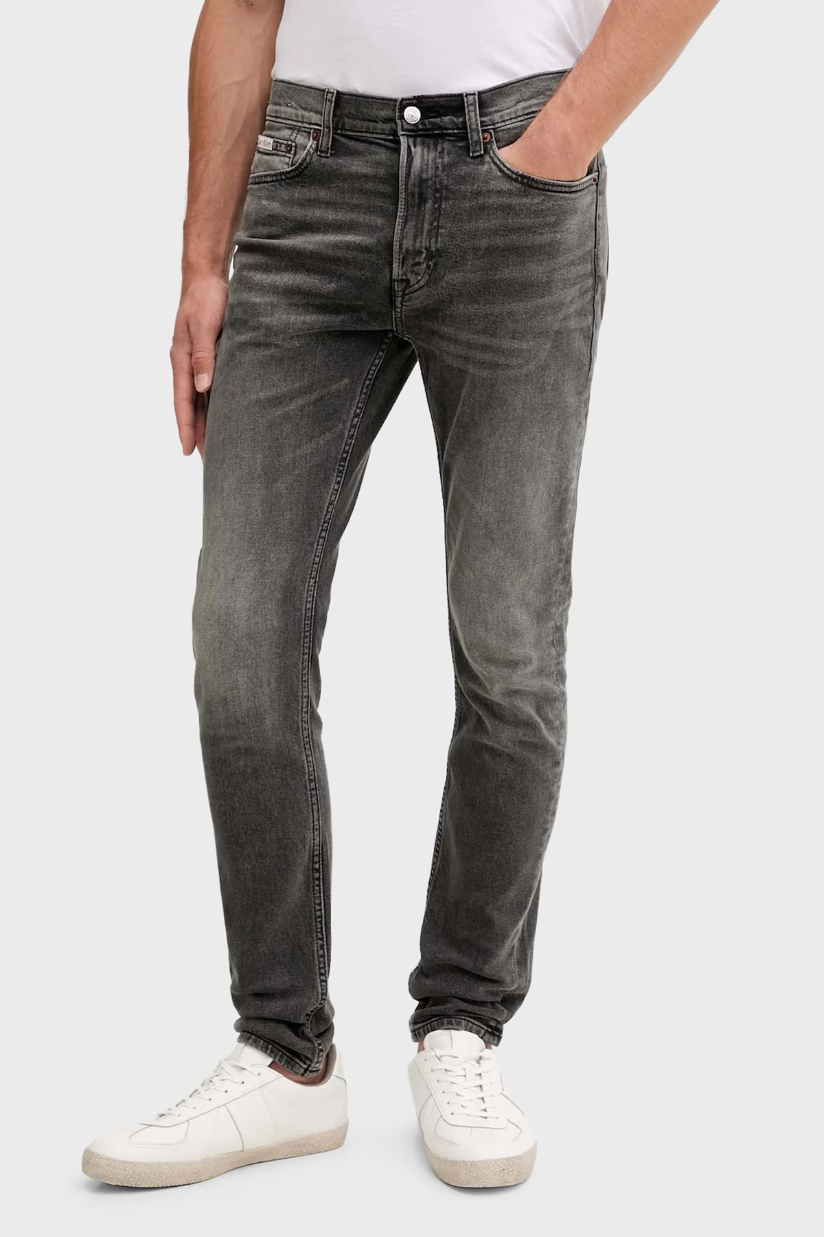 Calvin Klein Streç Pamuklu Slim Fit Dar Paça Jeans LV04RD702GZY3 Erkek Kot Pantolon LV04RD702G ZY3 ANTRASİT