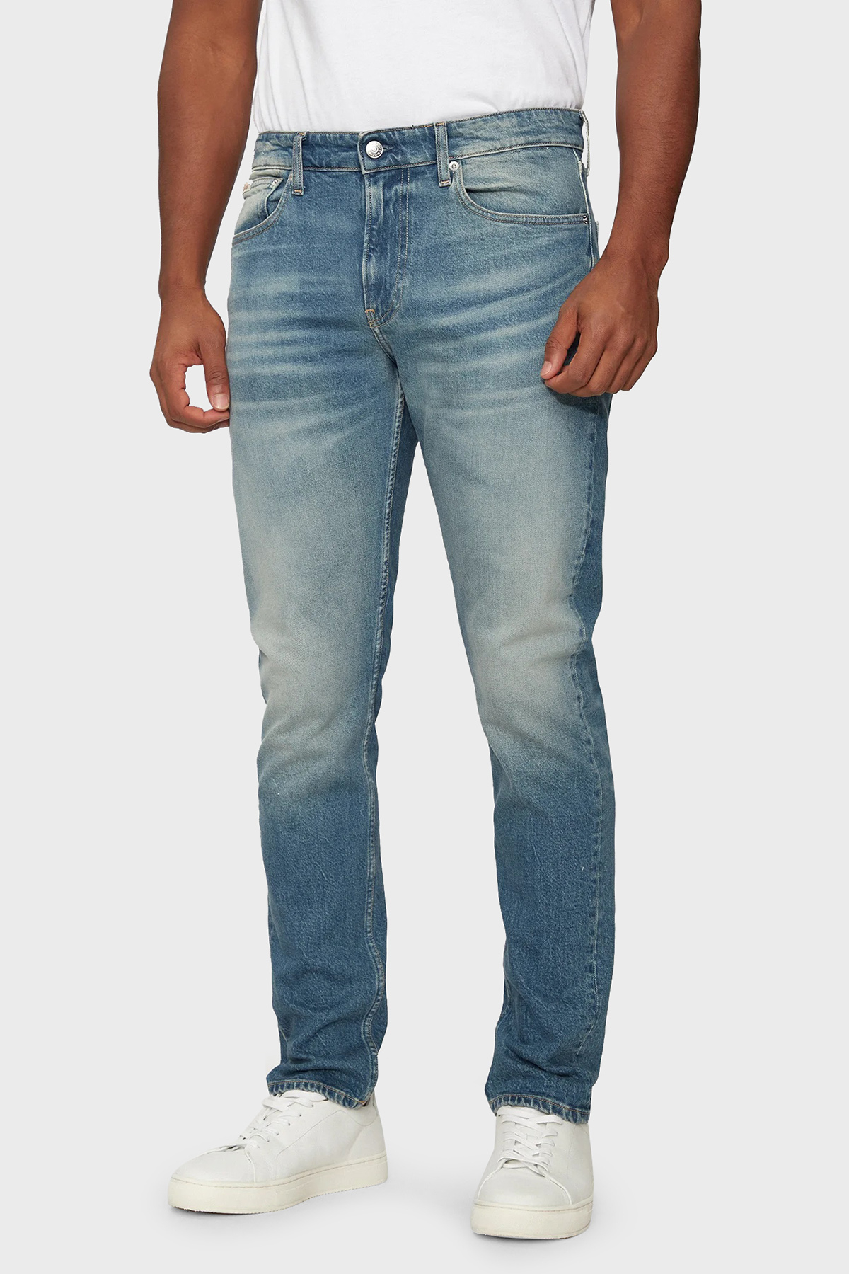 Calvin Klein Streç Pamuklu Slim Fit Jeans J30J3263611A4 Erkek Kot Pantolon J30J326361 1A4 LACİVERT