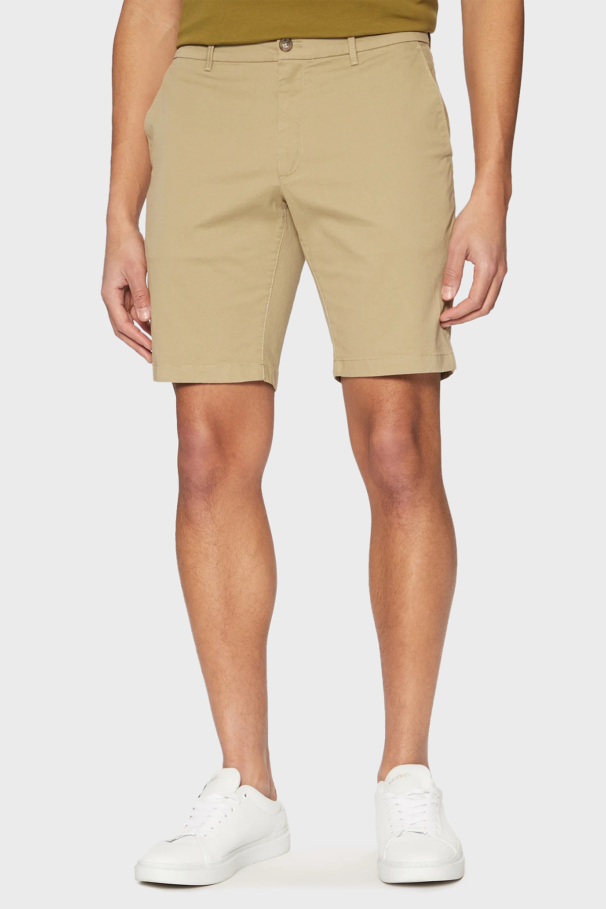 Calvin Klein Streç Pamuklu Slim Fit Normal Bel  K10K114063HI0 Erkek Short K10K114063 HI0 BEJ