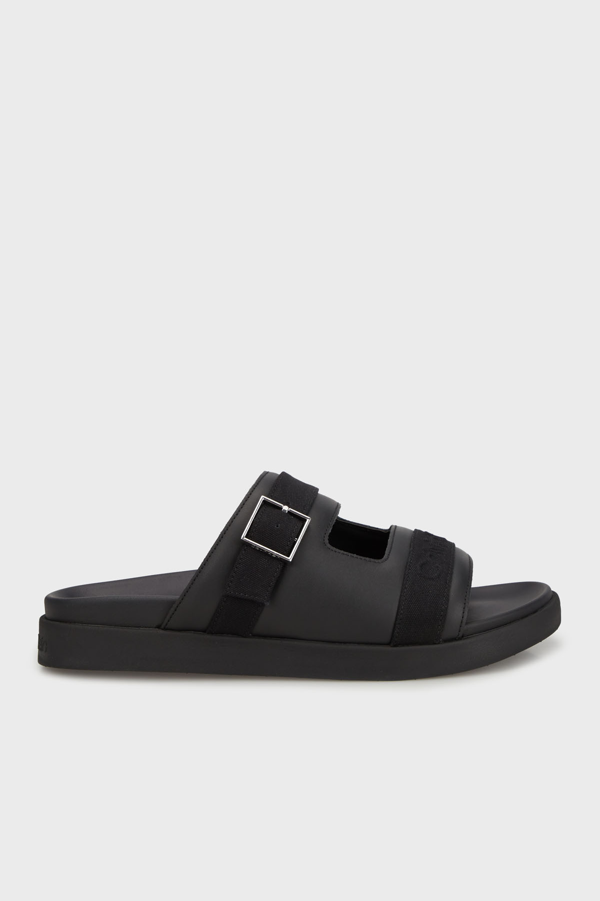 Calvin Klein Toka Detaylı Logolu  HM0HM01755BEH Erkek Sandalet HM0HM01755 BEH SİYAH