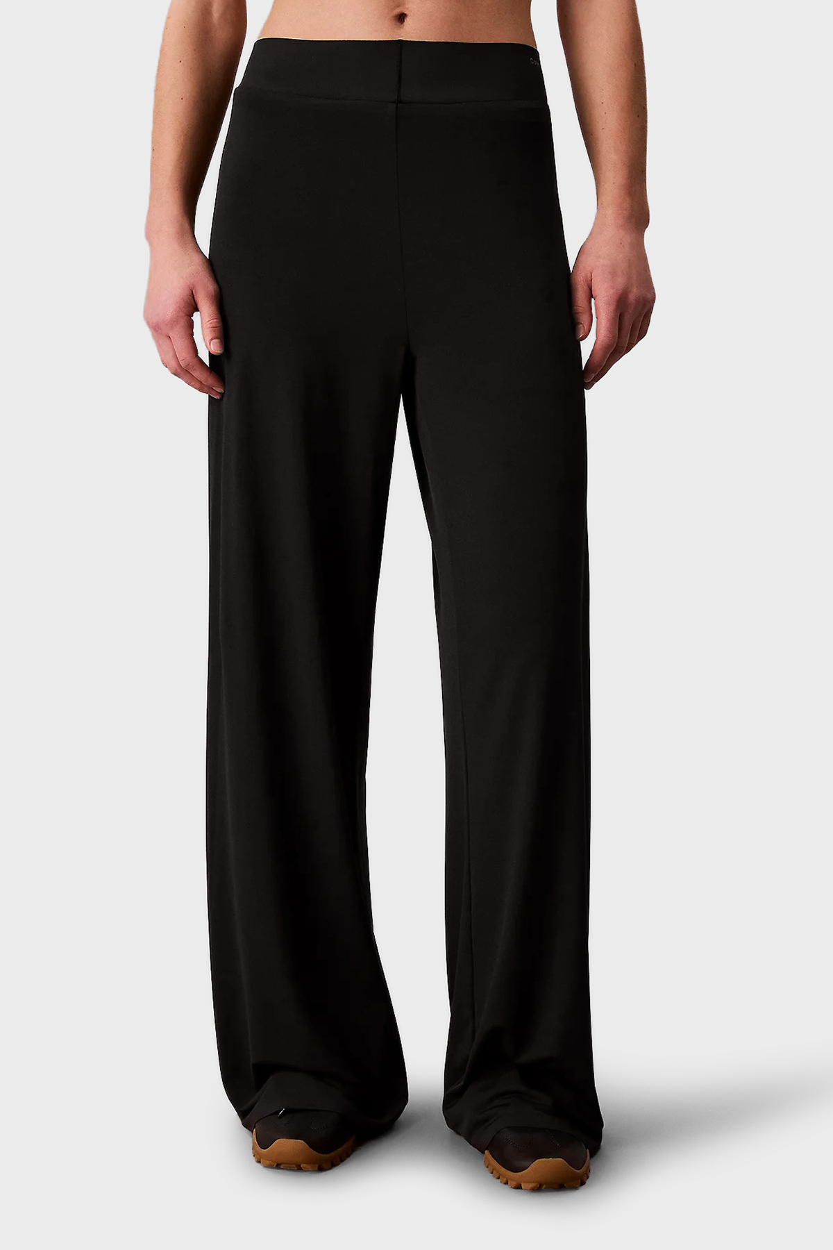 Calvin Klein Wide Leg Fit Logolu Yüksek Bel  LVGWS6P654UB1 Kadın Pantolon LVGWS6P654 UB1 SİYAH