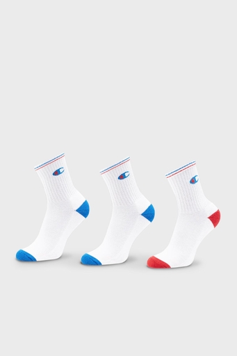 Champion Logolu Pamuklu 3 Pack Unisex Çorap U20013 WHT/WHT/WHT WW001 BEYAZ - 1