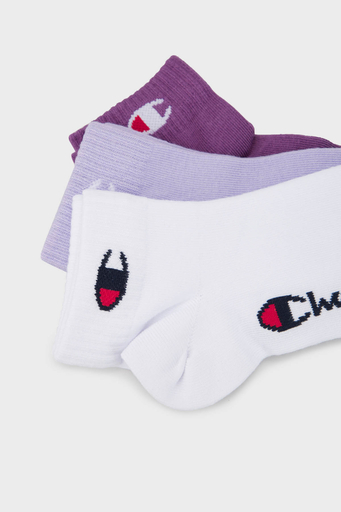 Champion Logolu Pamuklu 3 Pack Unisex Çorap U20099 SET/PPRS/WHT VS005 Beyaz-Fuşya-Lila - 2